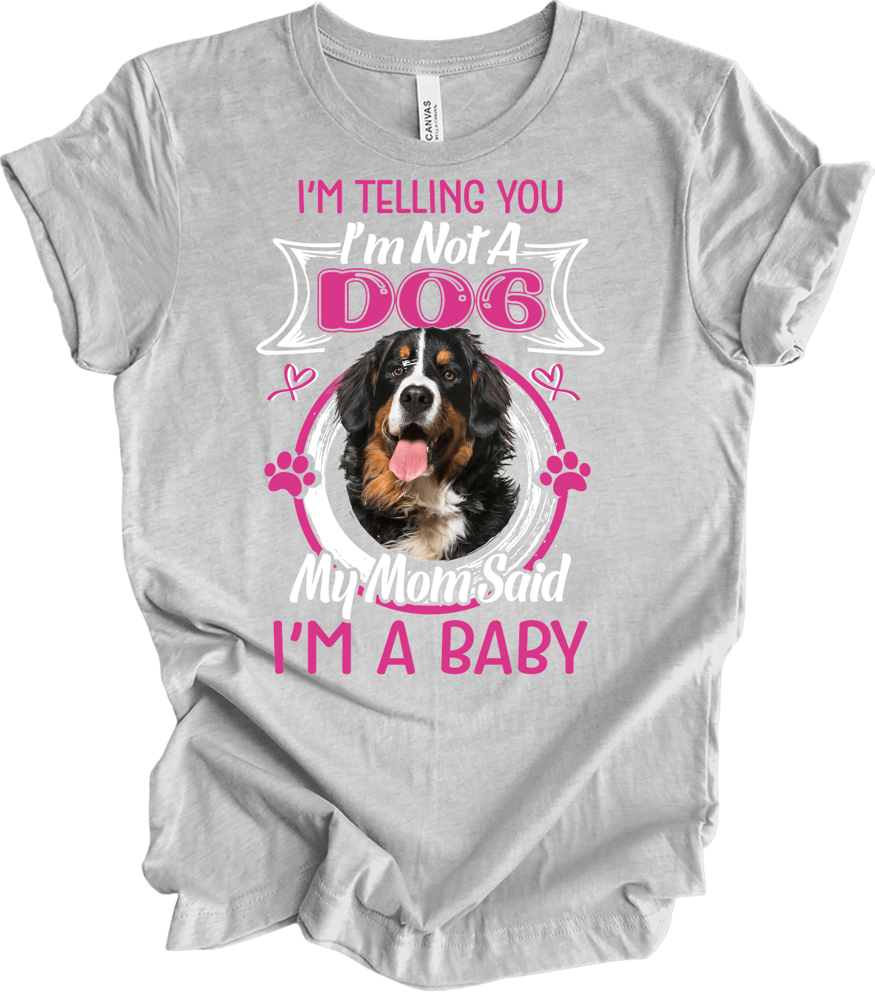 Bernese Mountain Dog Mom T-Shirt in Athletic Heather