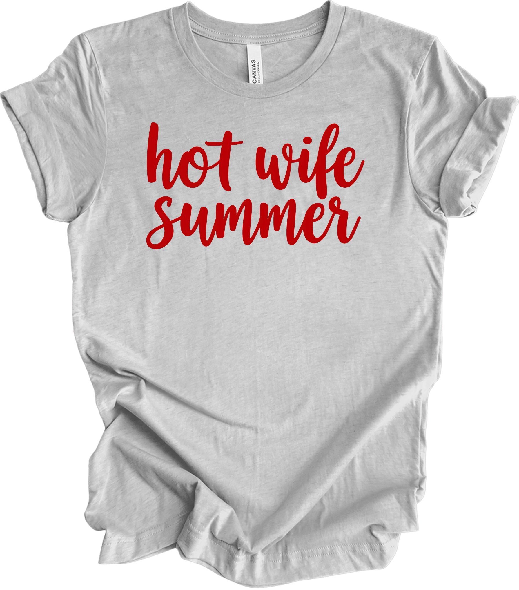 Hot Wife Summer - Fun & Stylish T-Shirt in Athletic Heather