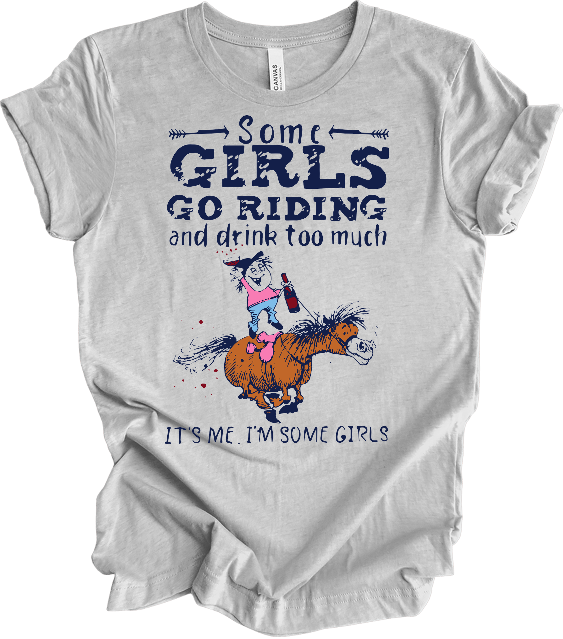 Some Girls Go Riding T-Shirt in Athletic Heather
