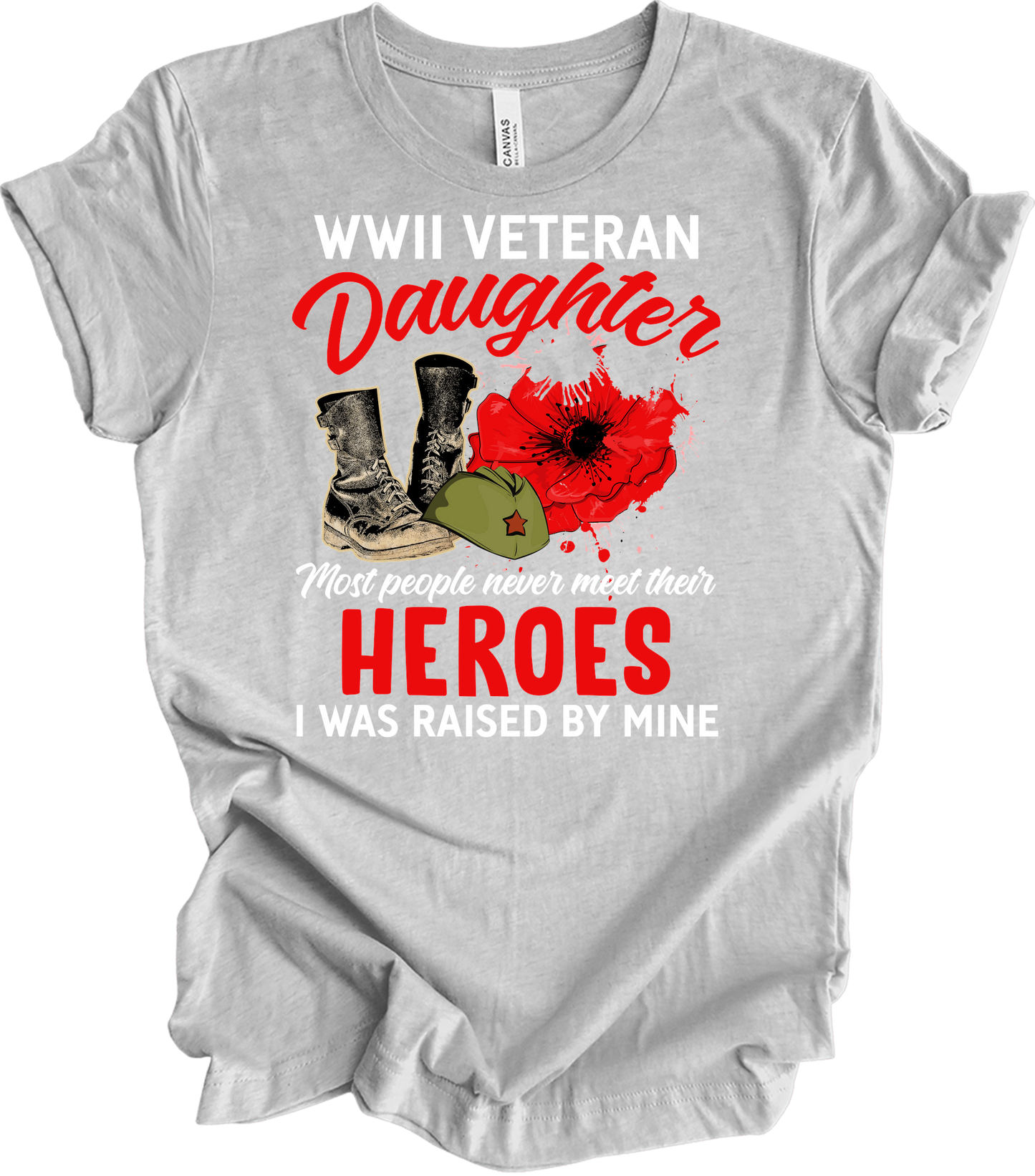 WWII Veteran Daughter T-Shirt in Athletic Heather