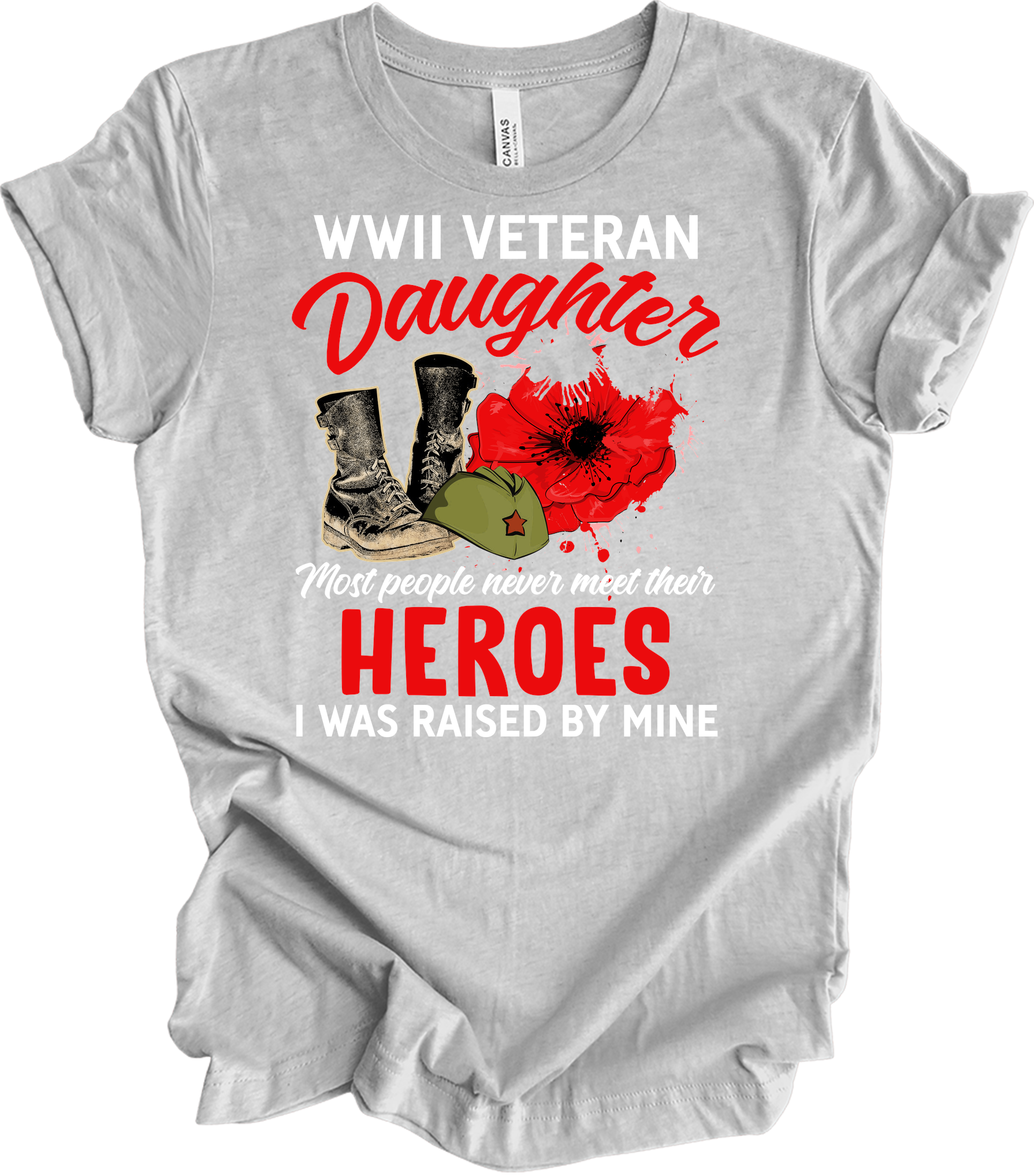 WWII Veteran Daughter T-Shirt in Athletic Heather
