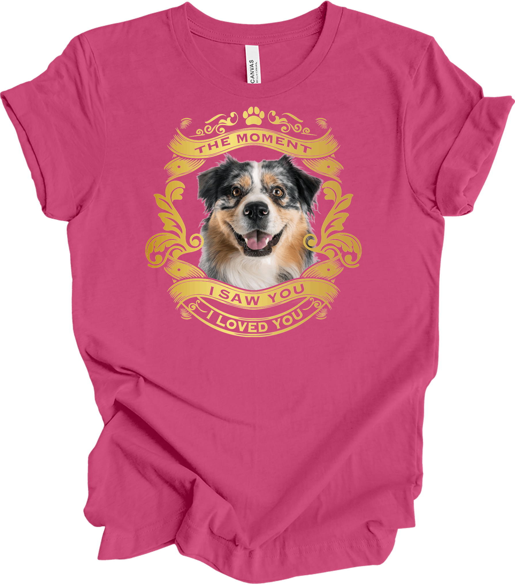 Australian Shepherd Love T-Shirt in Berry