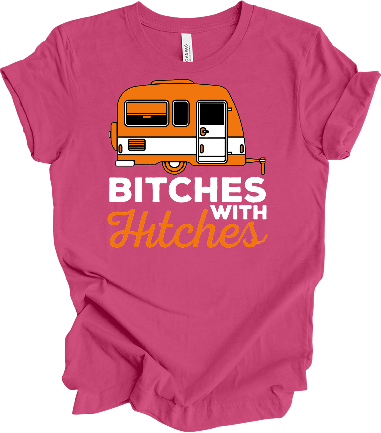 Bitches with Hitches T-Shirt in Berry