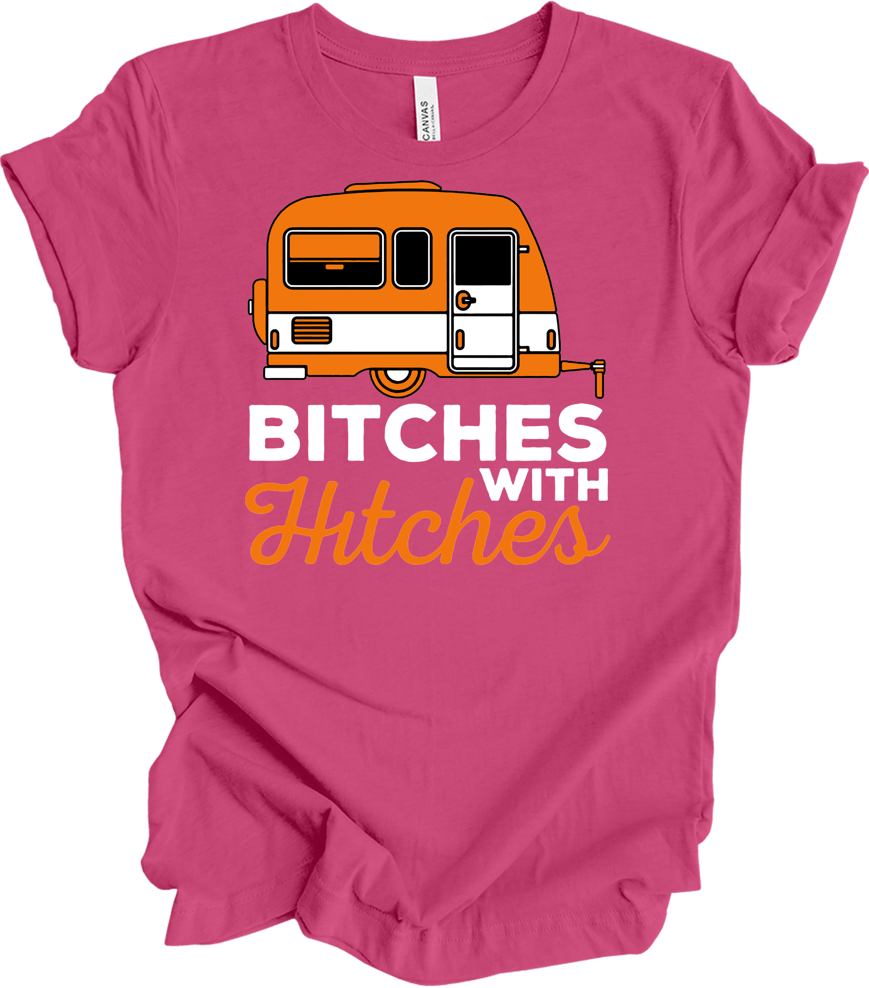 Bitches with Hitches T-Shirt in Berry