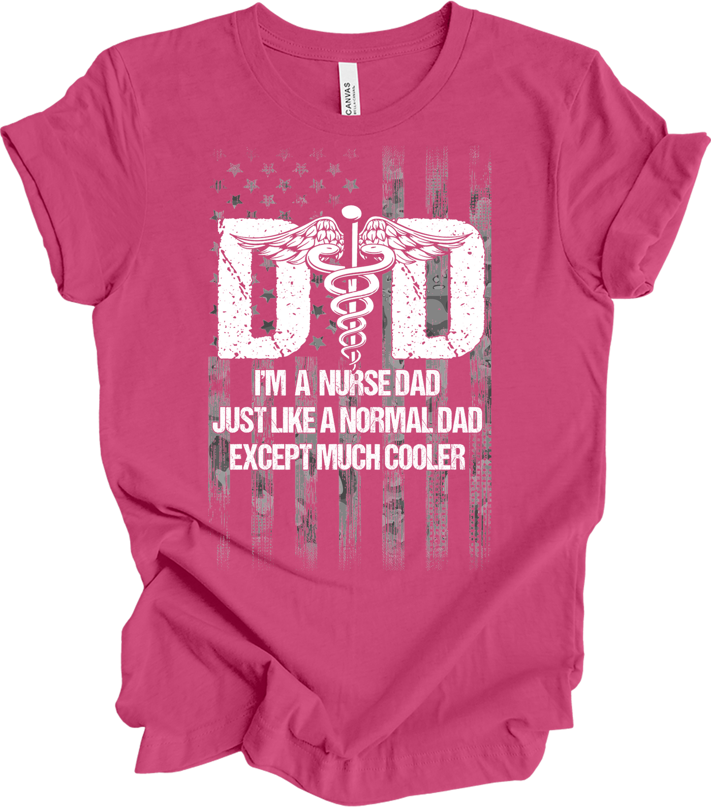 American Flag Registered Nurse RN Patriotic USA Flag T-Shirt in Berry