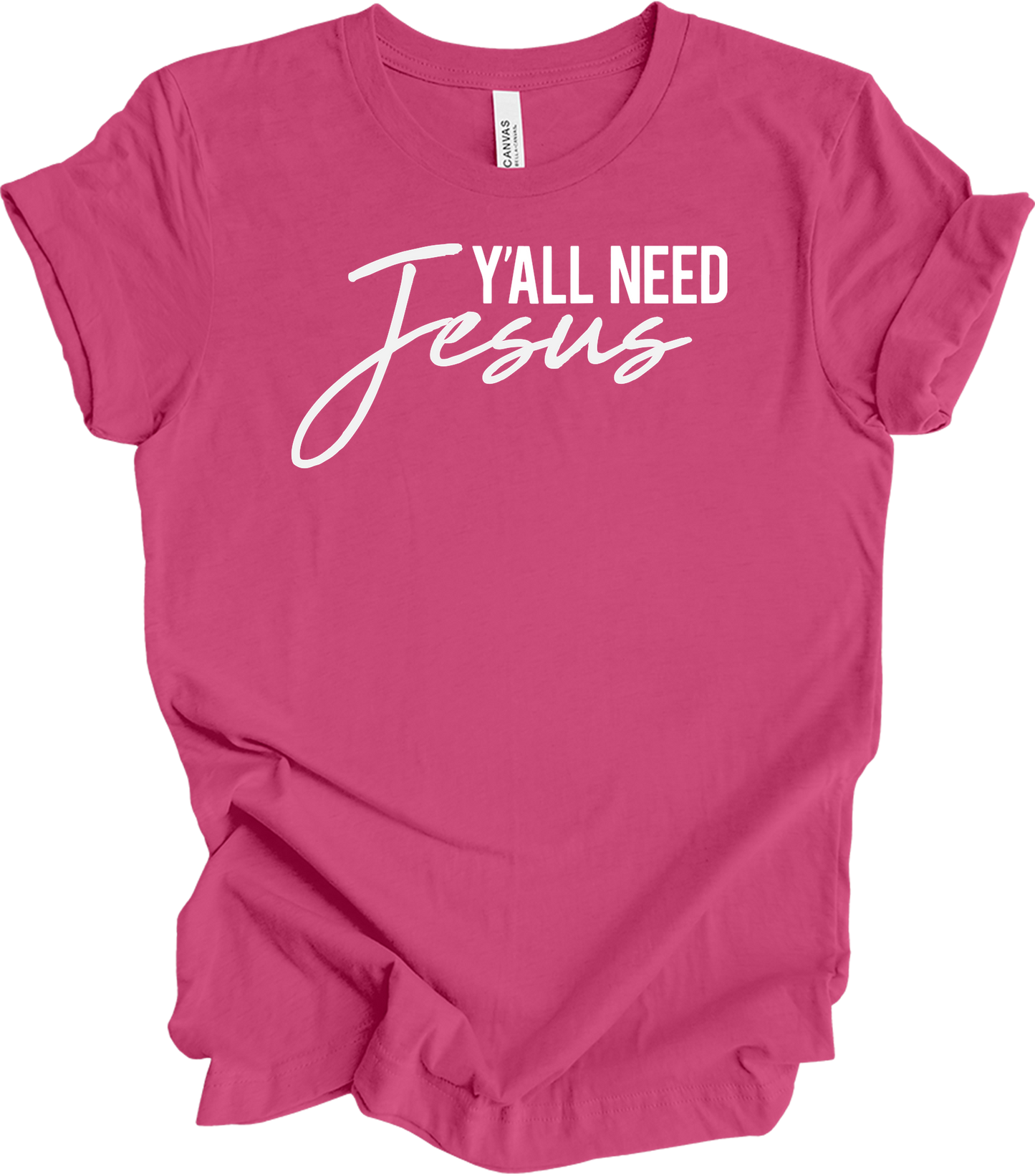 Y'all Need Jesus T-Shirt in Berry
