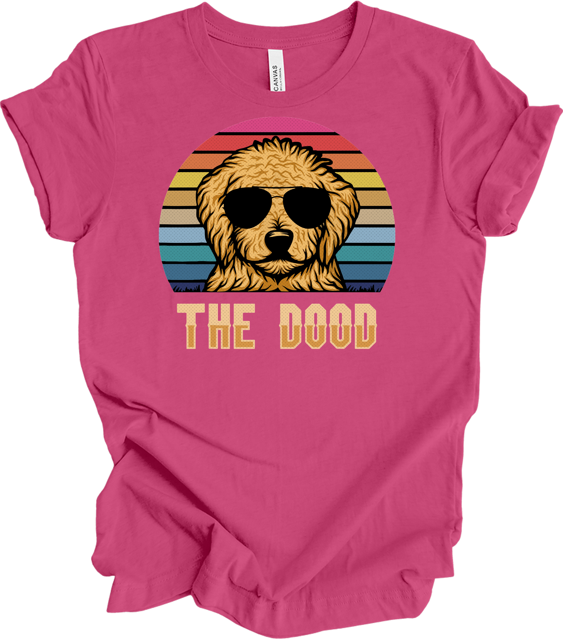 The Dood Goldendoodle - Vintage Retro Dog Lover T-Shirt in Berry