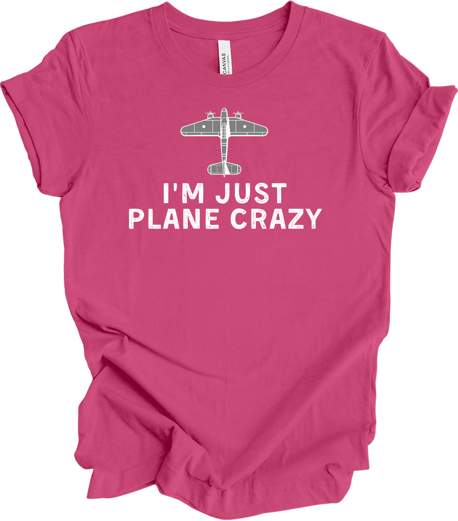 I'm Just Plane Crazy T-Shirt in Berry