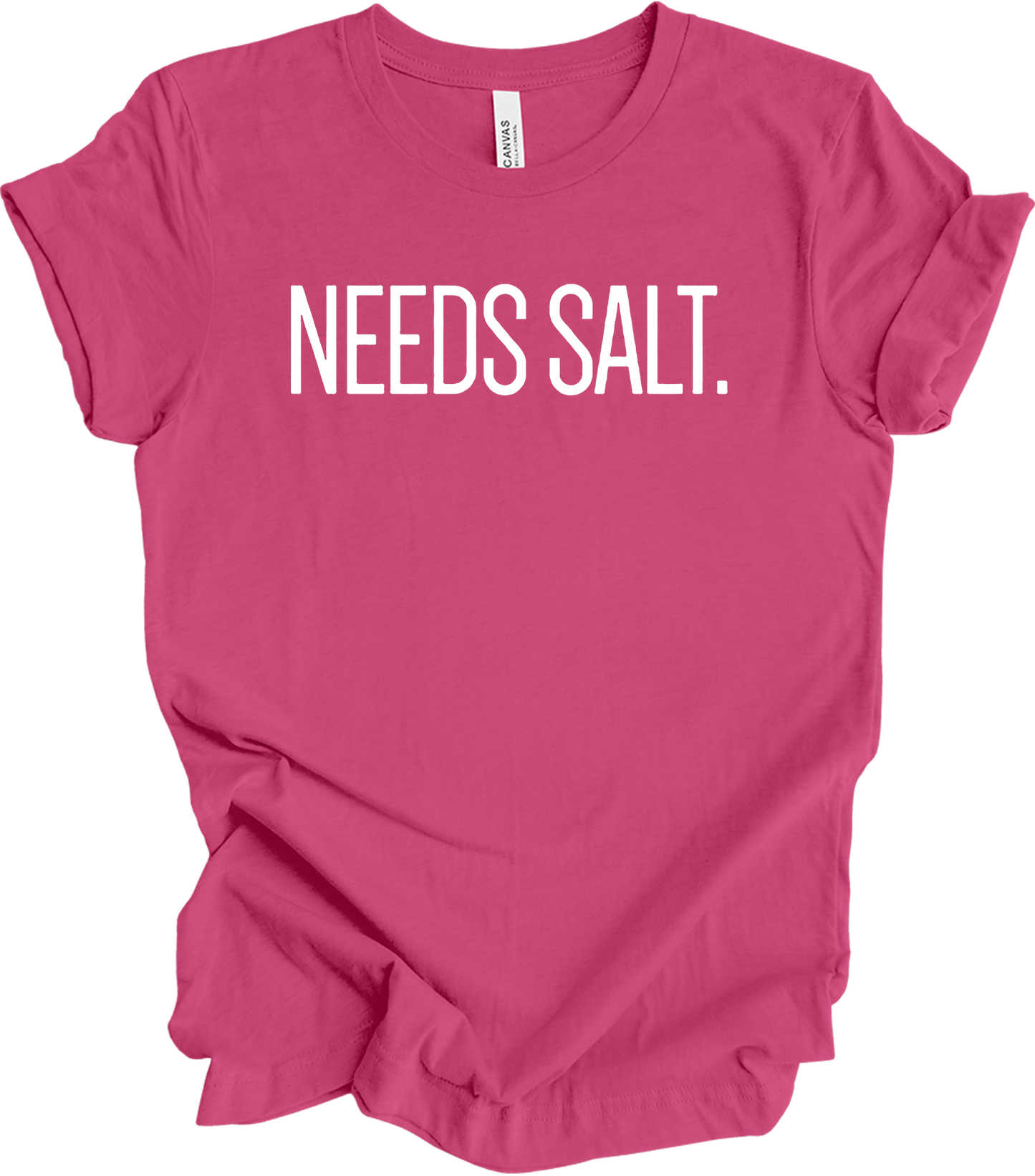Needs Salt - Chef Humor T-Shirt in Berry