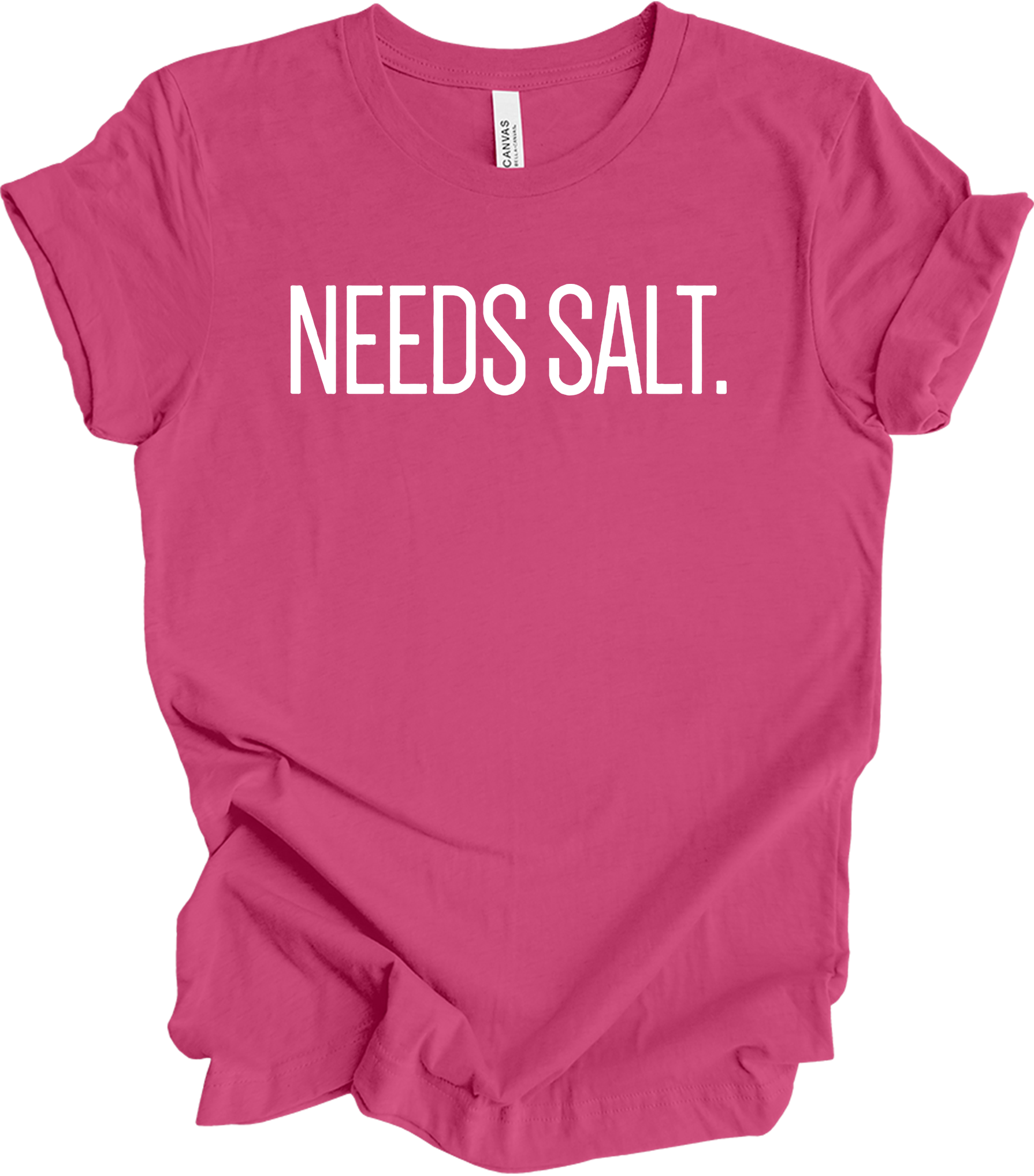 Needs Salt - Chef Humor T-Shirt in Berry