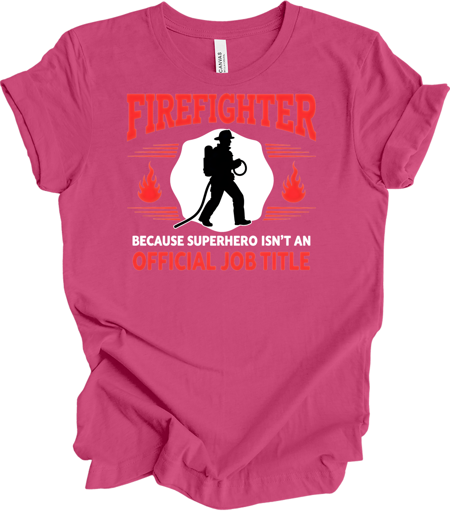 Firefighter Superhero T-Shirt in Berry