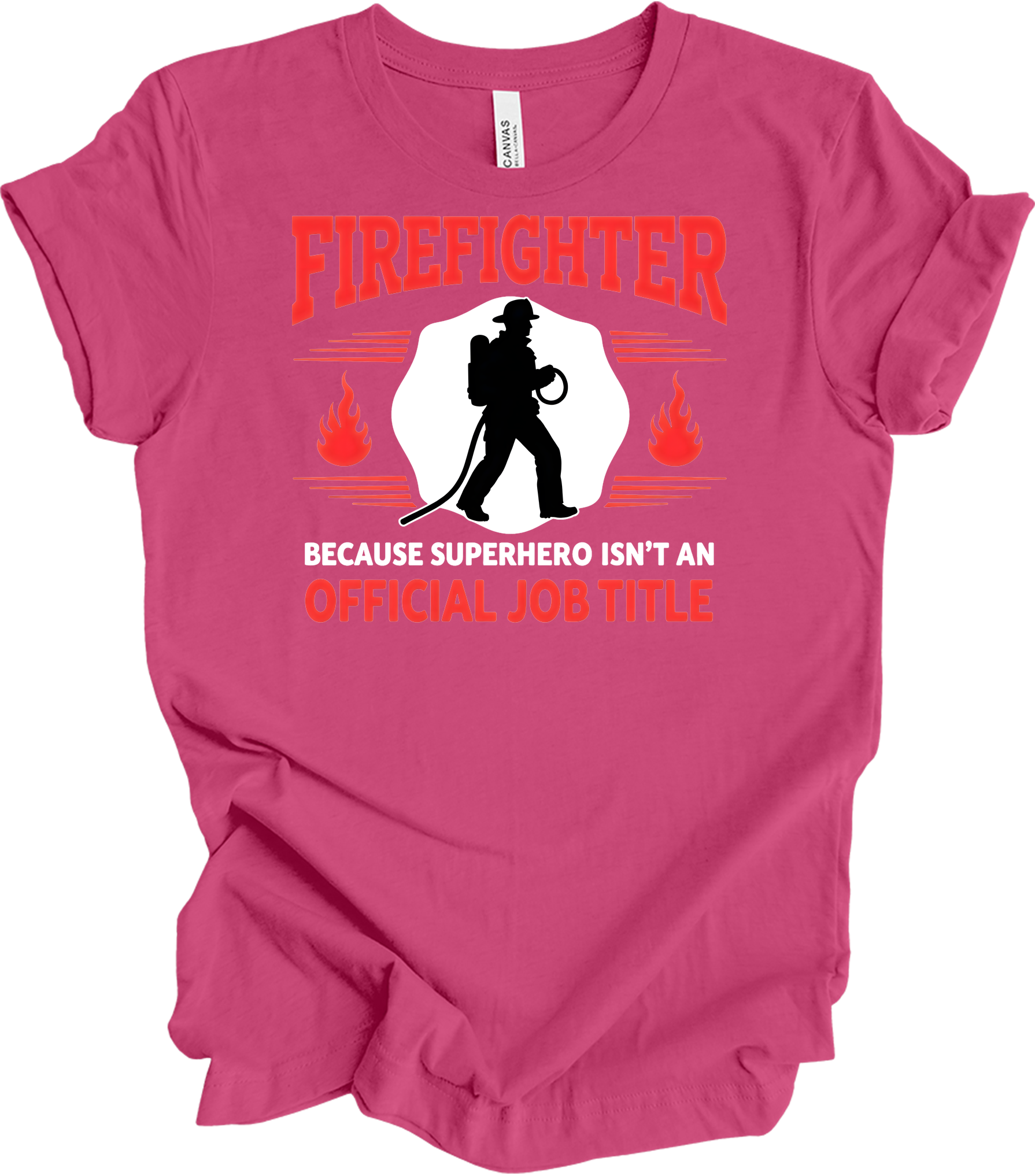 Firefighter Superhero T-Shirt in Berry