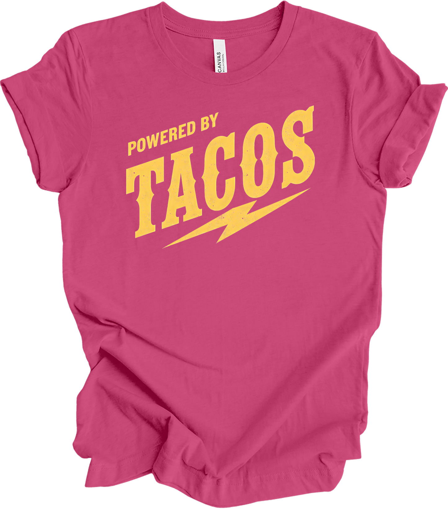 Powered By Tacos - Unisex T-Shirt in Berry