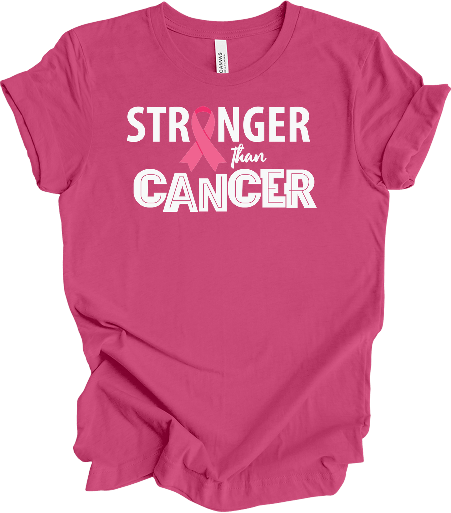 Stronger Than Cancer T-Shirt in Berry
