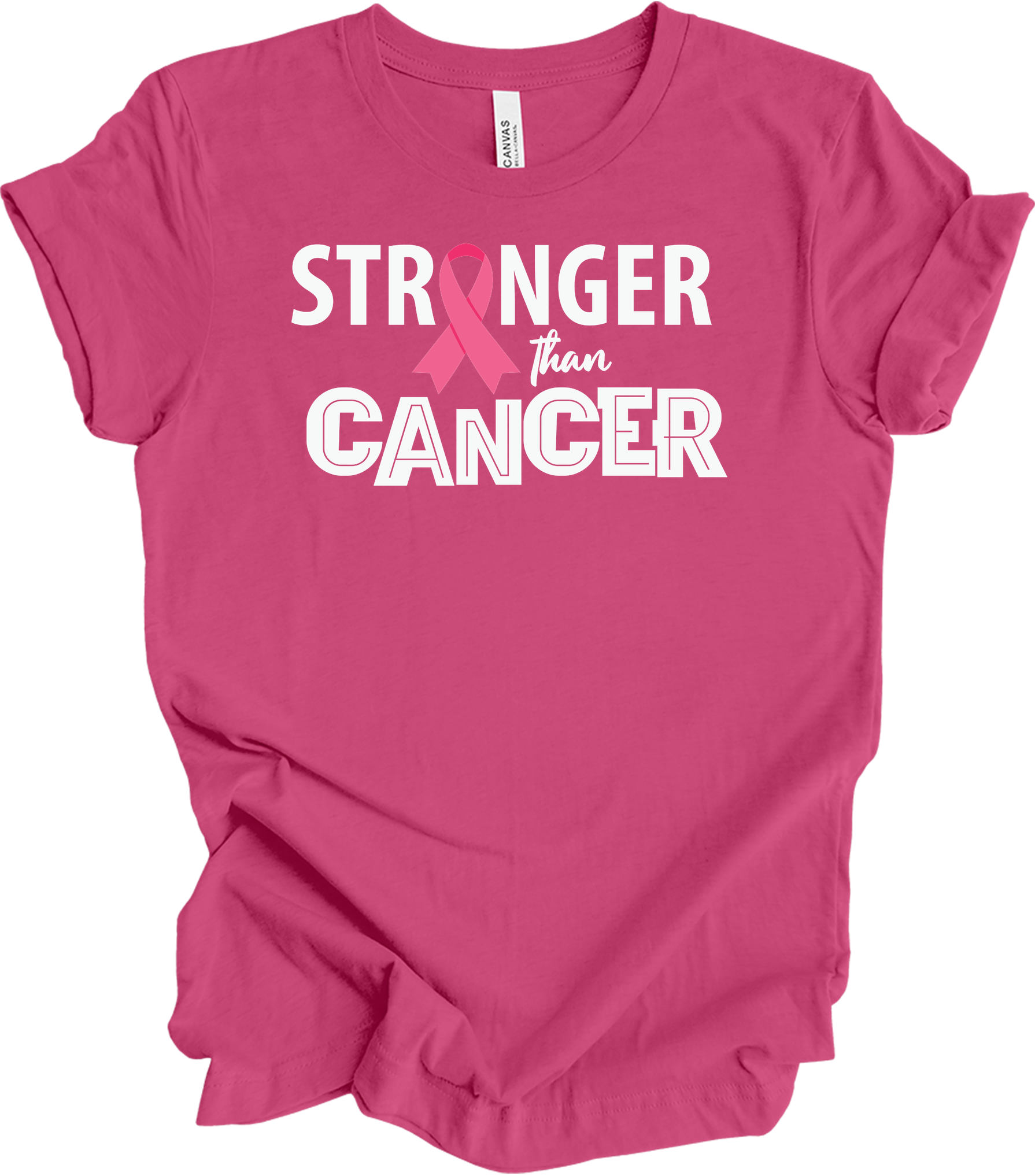 Stronger Than Cancer T-Shirt in Berry