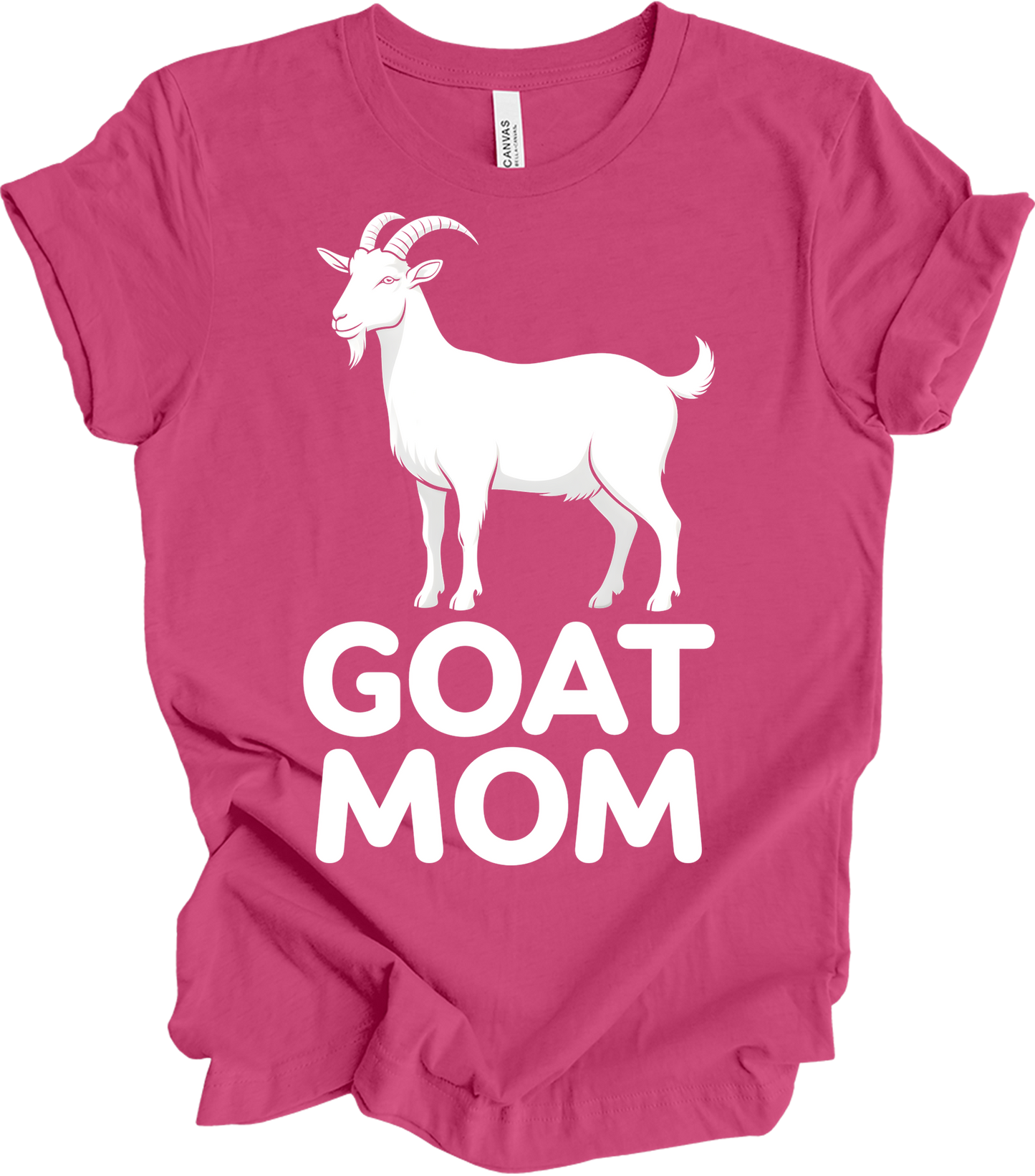 GOAT MOM for Women T-Shirt in Berry