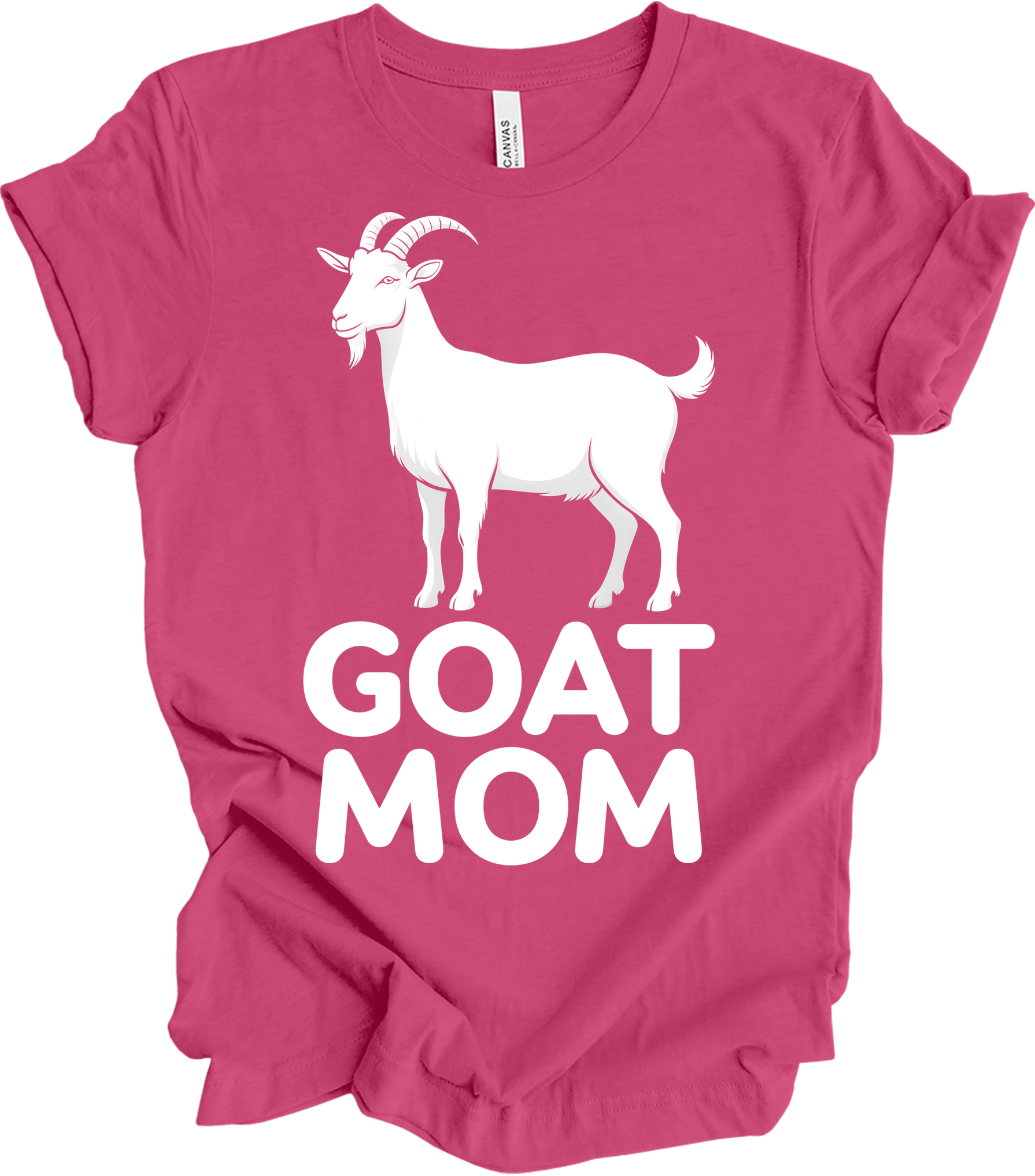GOAT MOM for Women T-Shirt in Berry