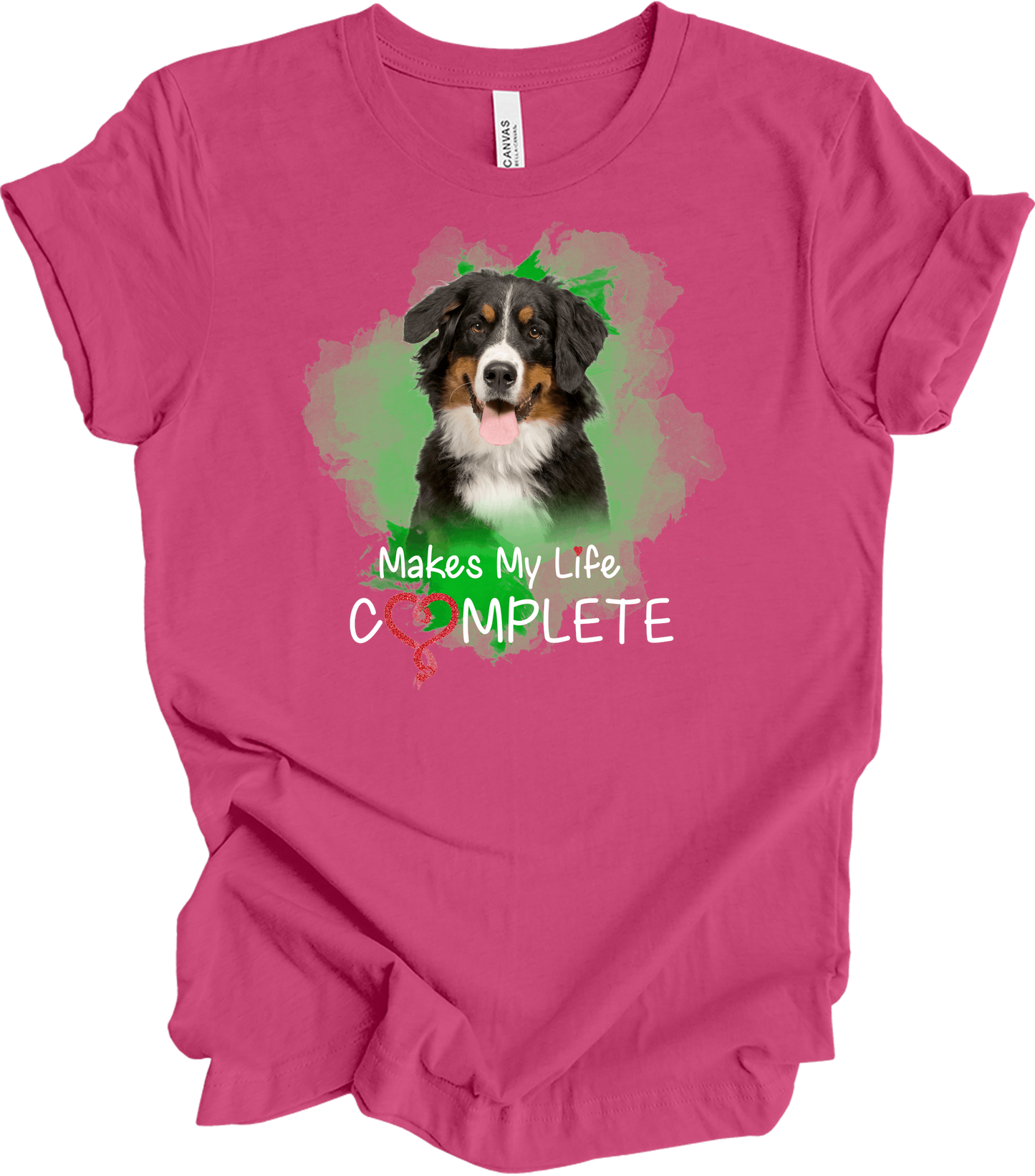 Bernese Mountain Dog Complete T-Shirt in Berry
