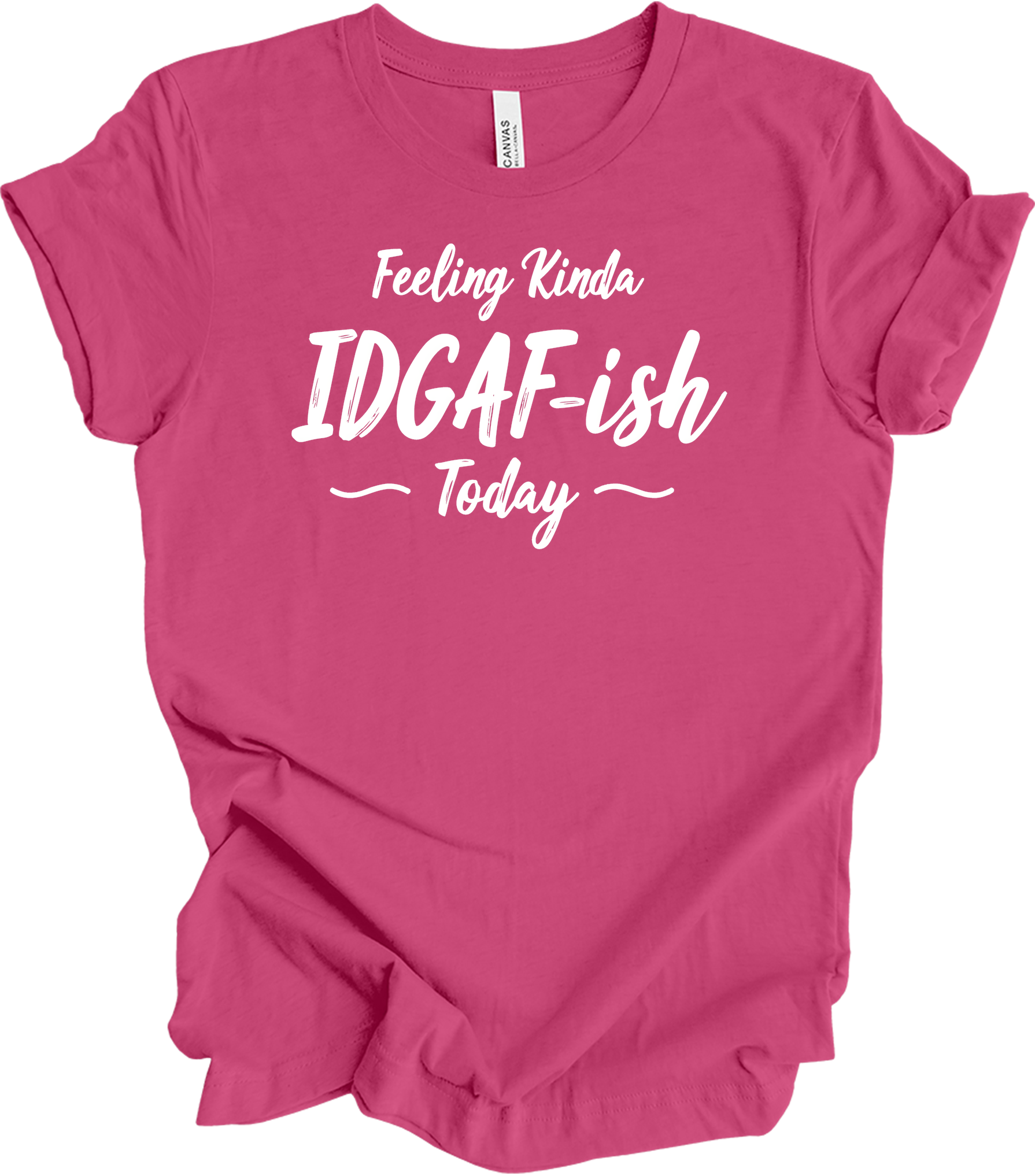 IDGAF-ish Today Funny T-Shirt in Berry