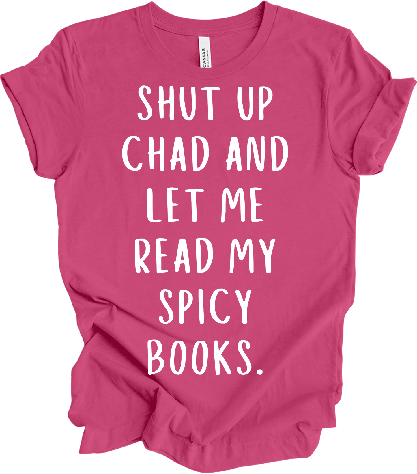 Spicy Books Reading T-Shirt in Berry
