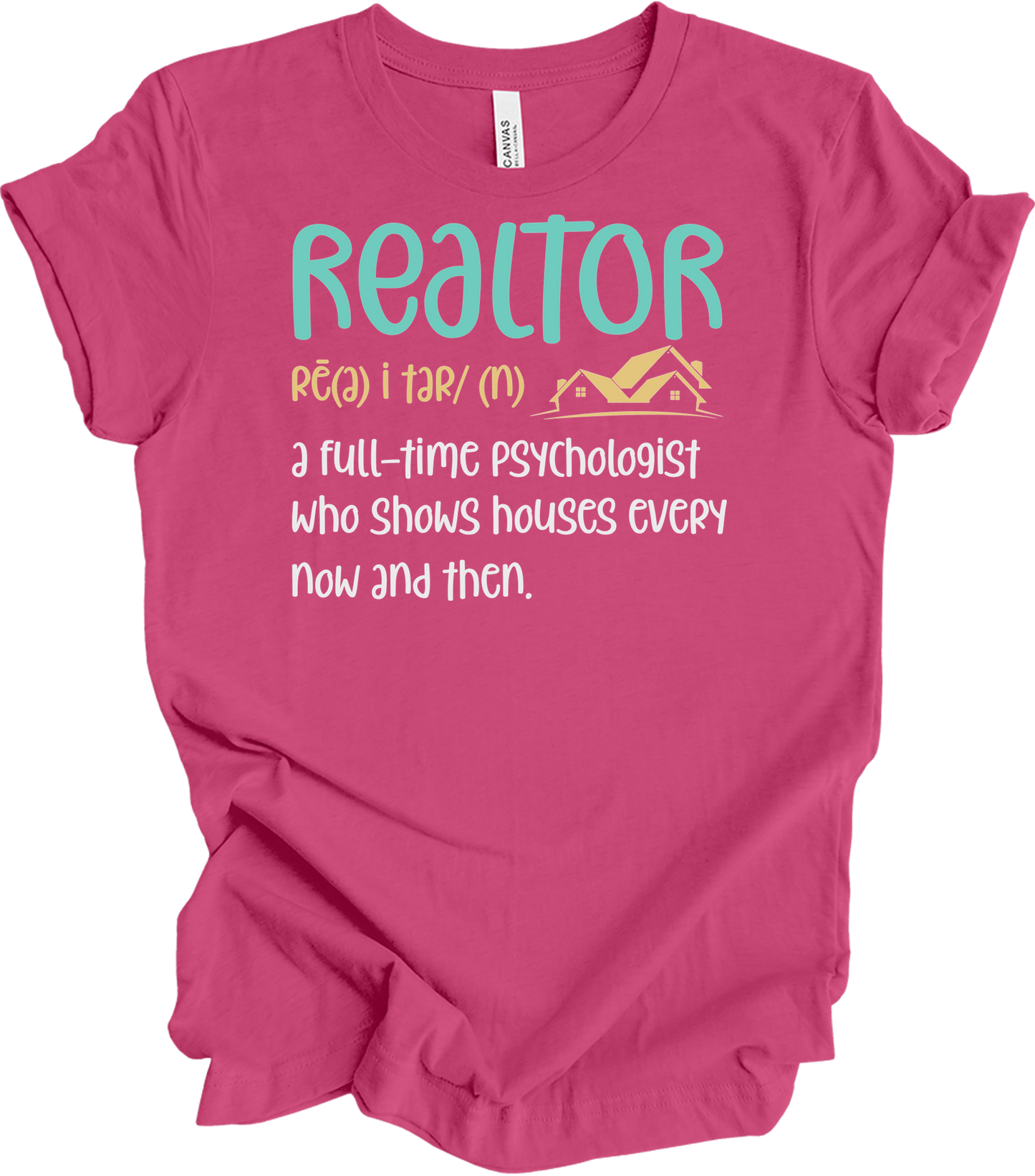 Funny Realtor Definition T-Shirt in Berry