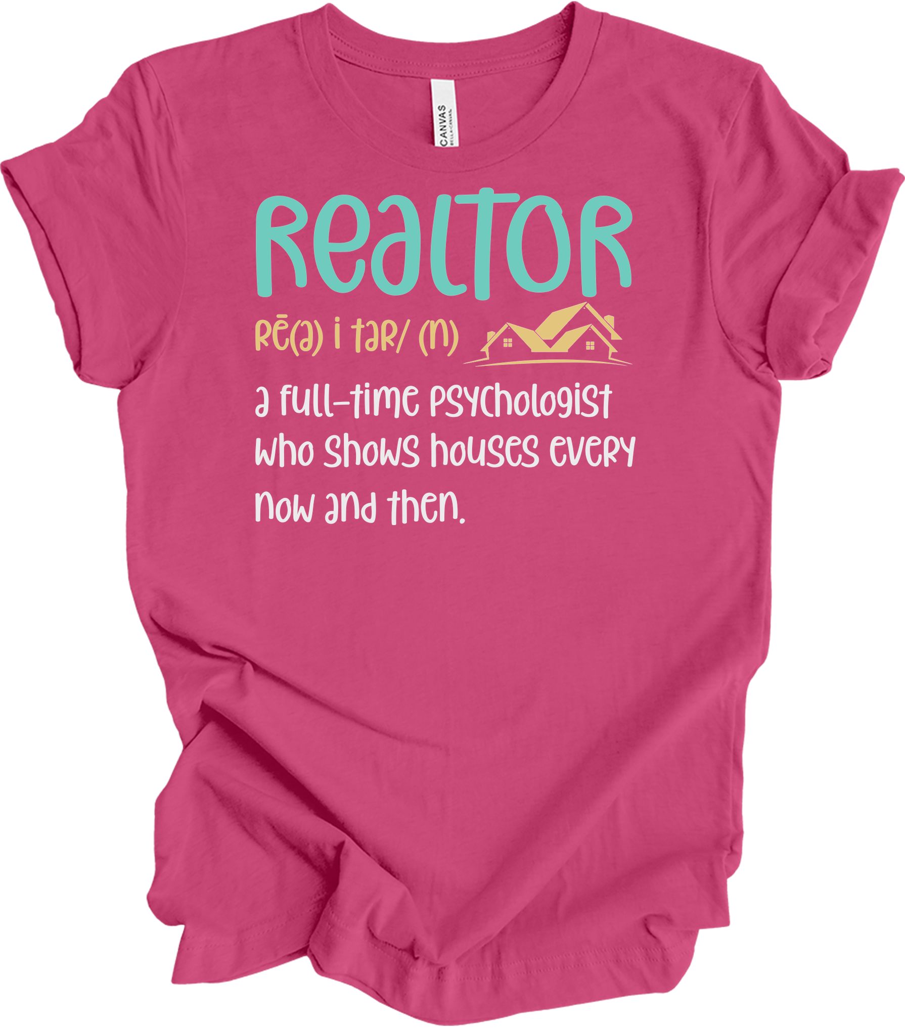 Funny Realtor Definition T-Shirt in Berry