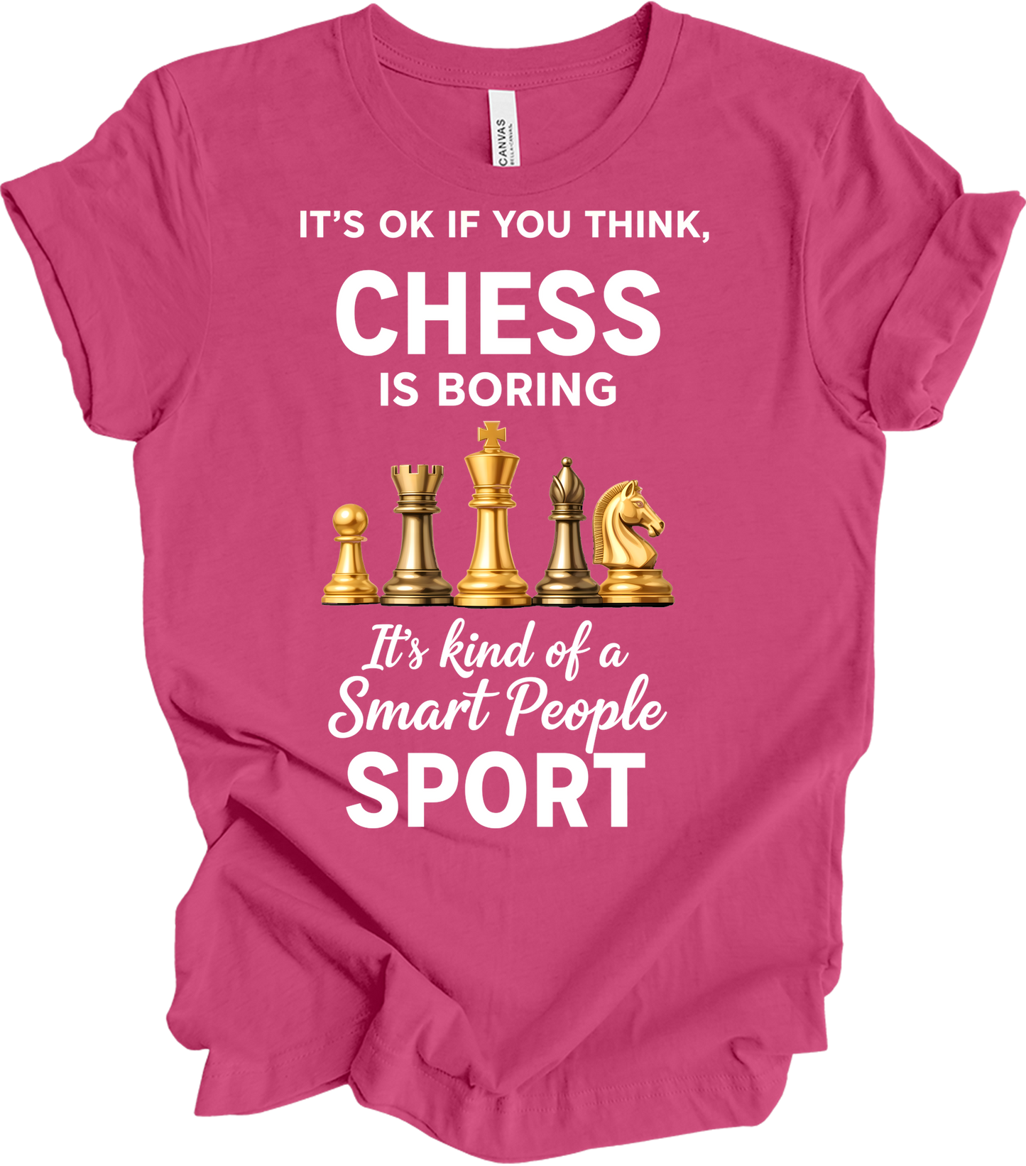 Chess Smart People Sport T-Shirt in Berry