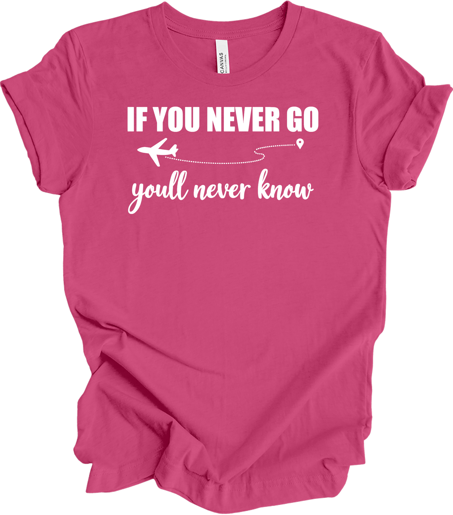 Airplane Mode Travel T-Shirt in Berry