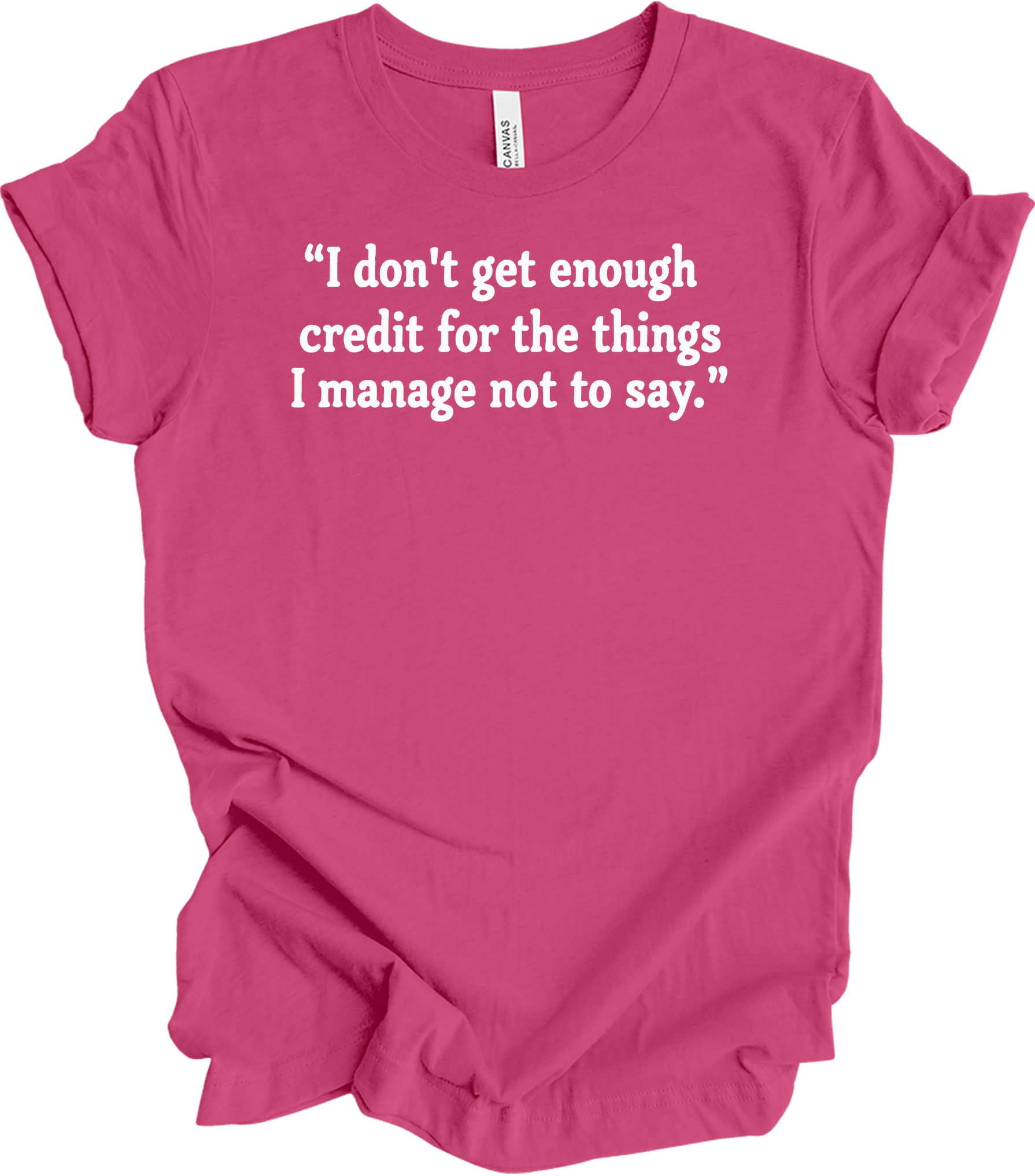 Credit Manager Humor T-Shirt in Berry