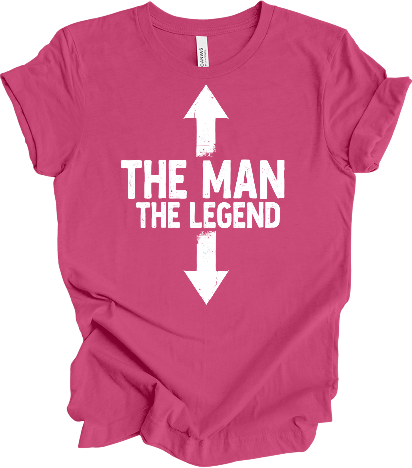 'The Man The Legend' Funny Men's T-Shirt in Berry