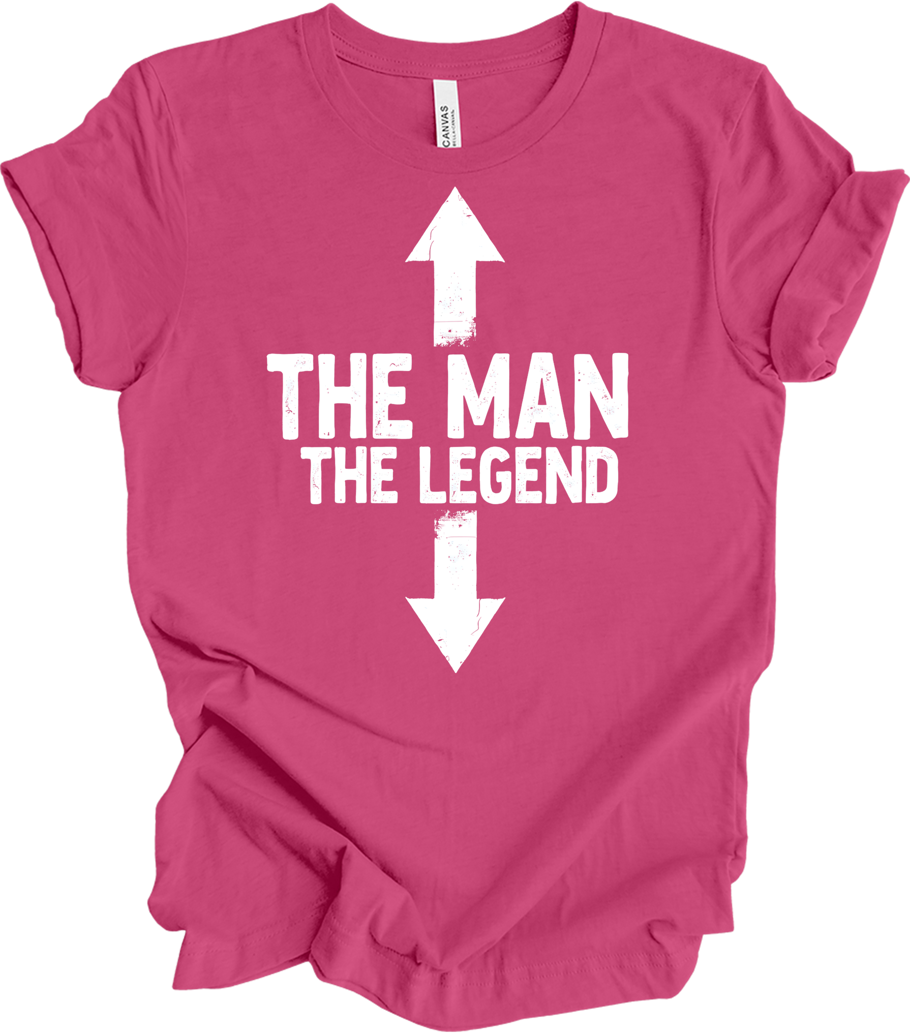 'The Man The Legend' Funny Men's T-Shirt in Berry