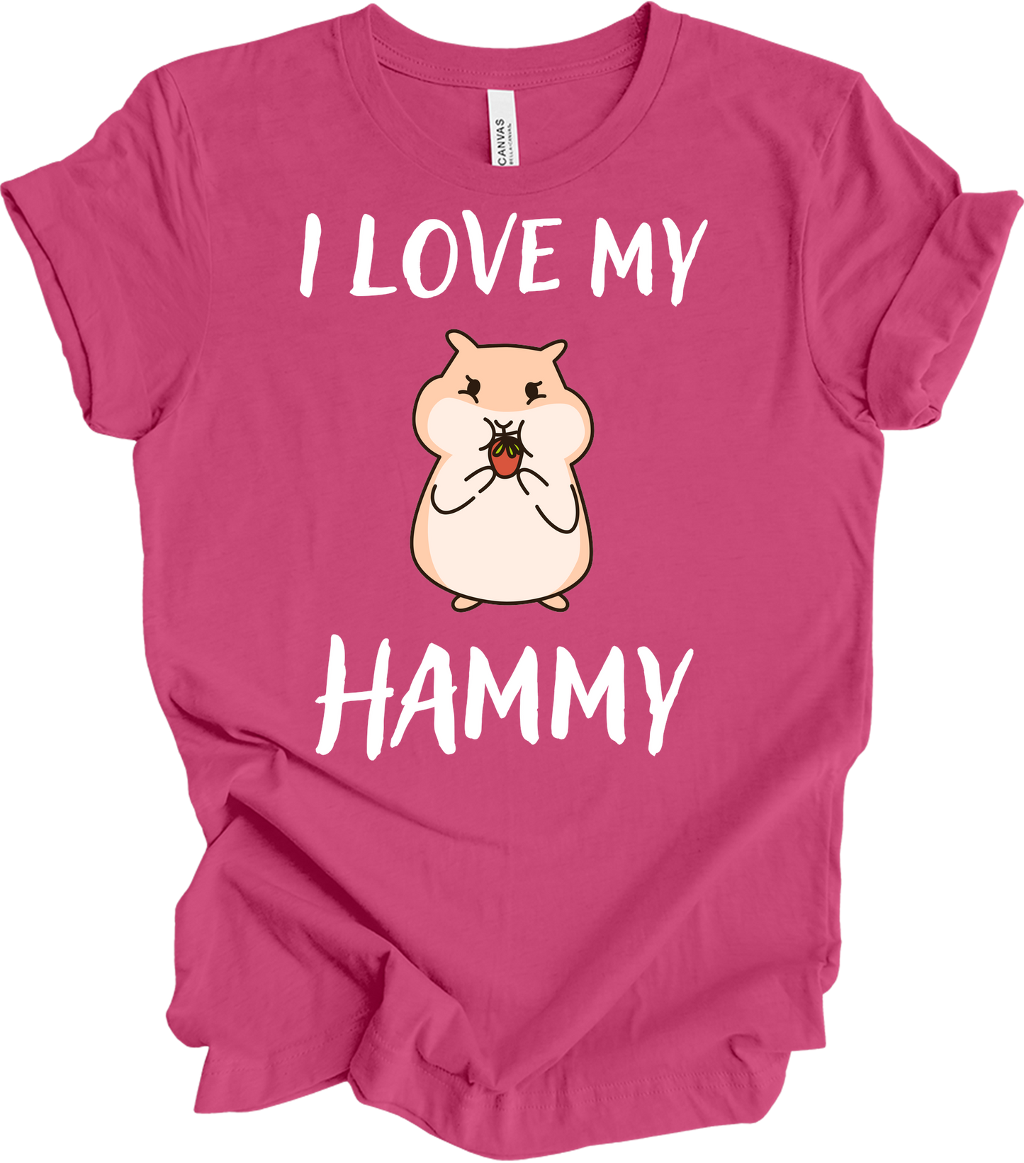 I Love My Hammy Hamster T-Shirt in Berry