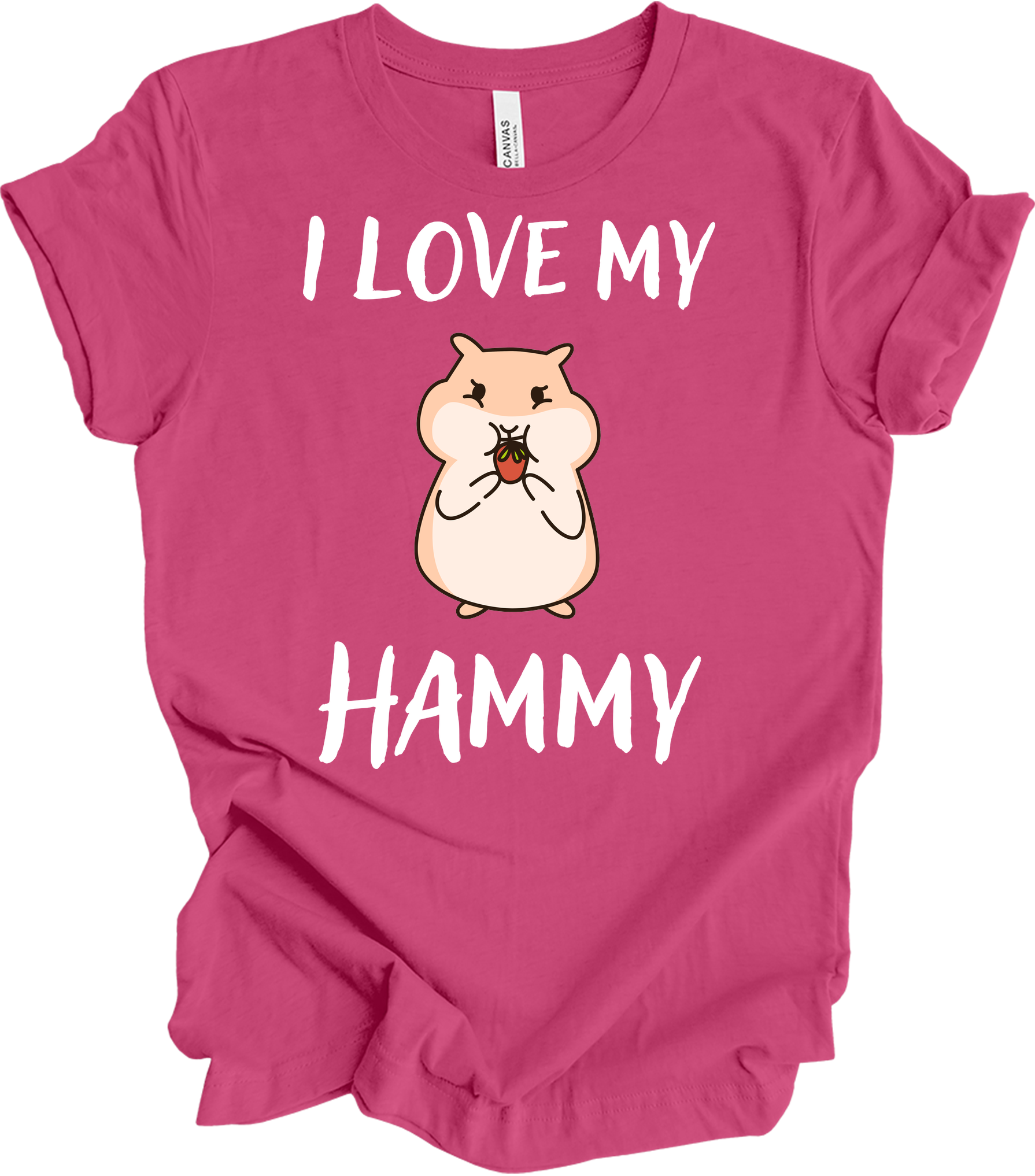 I Love My Hammy Hamster T-Shirt in Berry