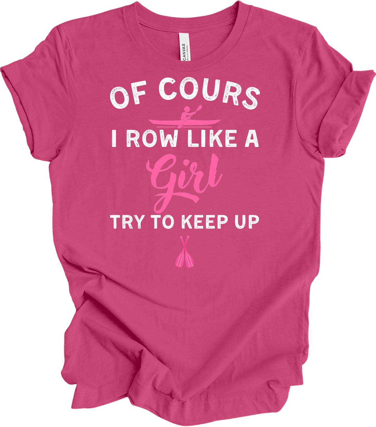 Row Like a Girl - Keep Up T-Shirt in Berry