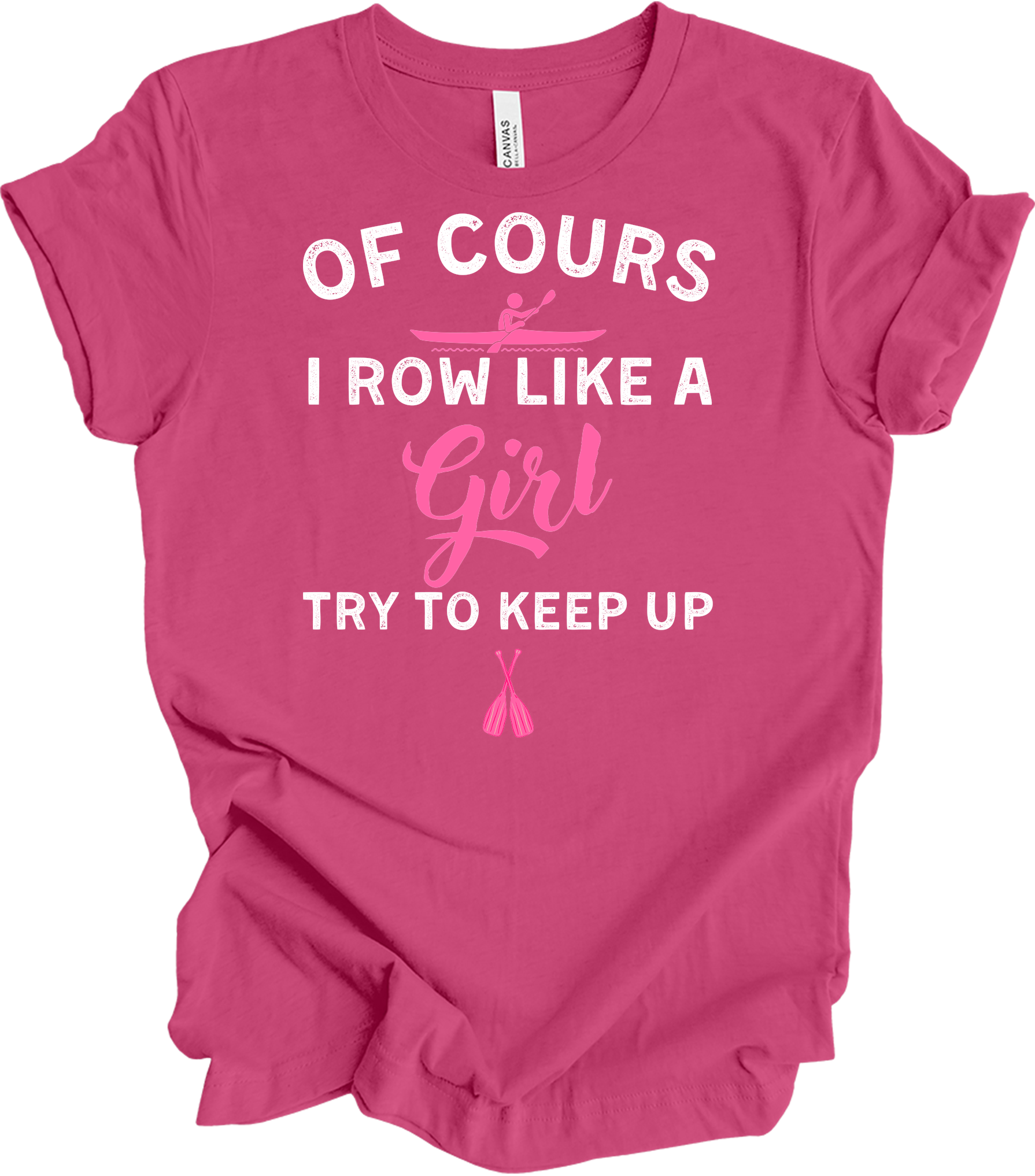 Row Like a Girl - Keep Up T-Shirt in Berry