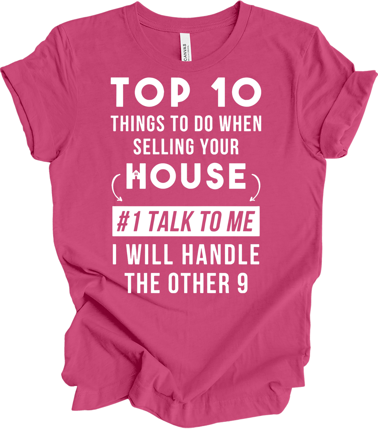 Real Estate Agent : Talk to Me T-Shirt in Berry