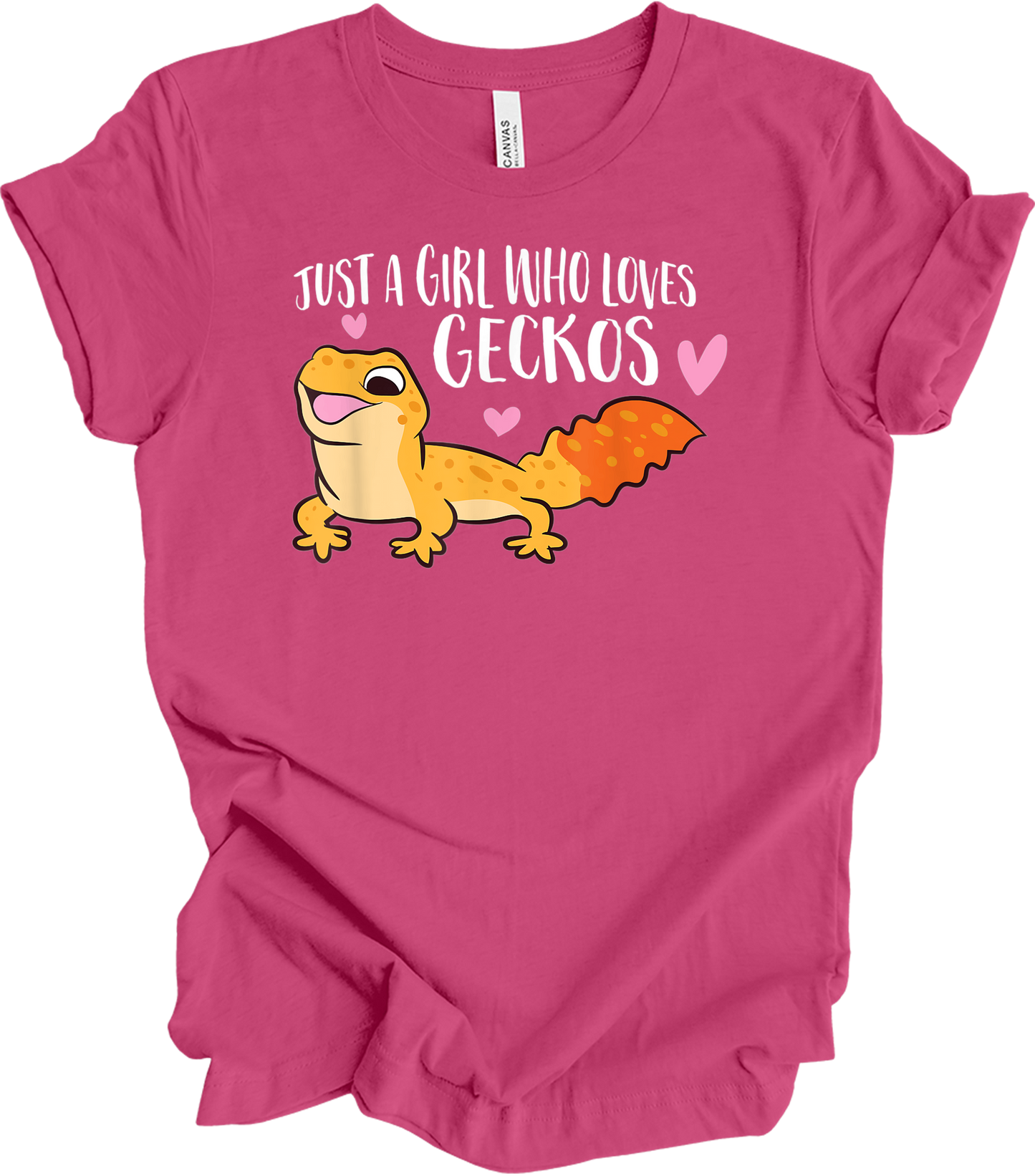 Just a Girl Who Loves Geckos T-Shirt in Berry