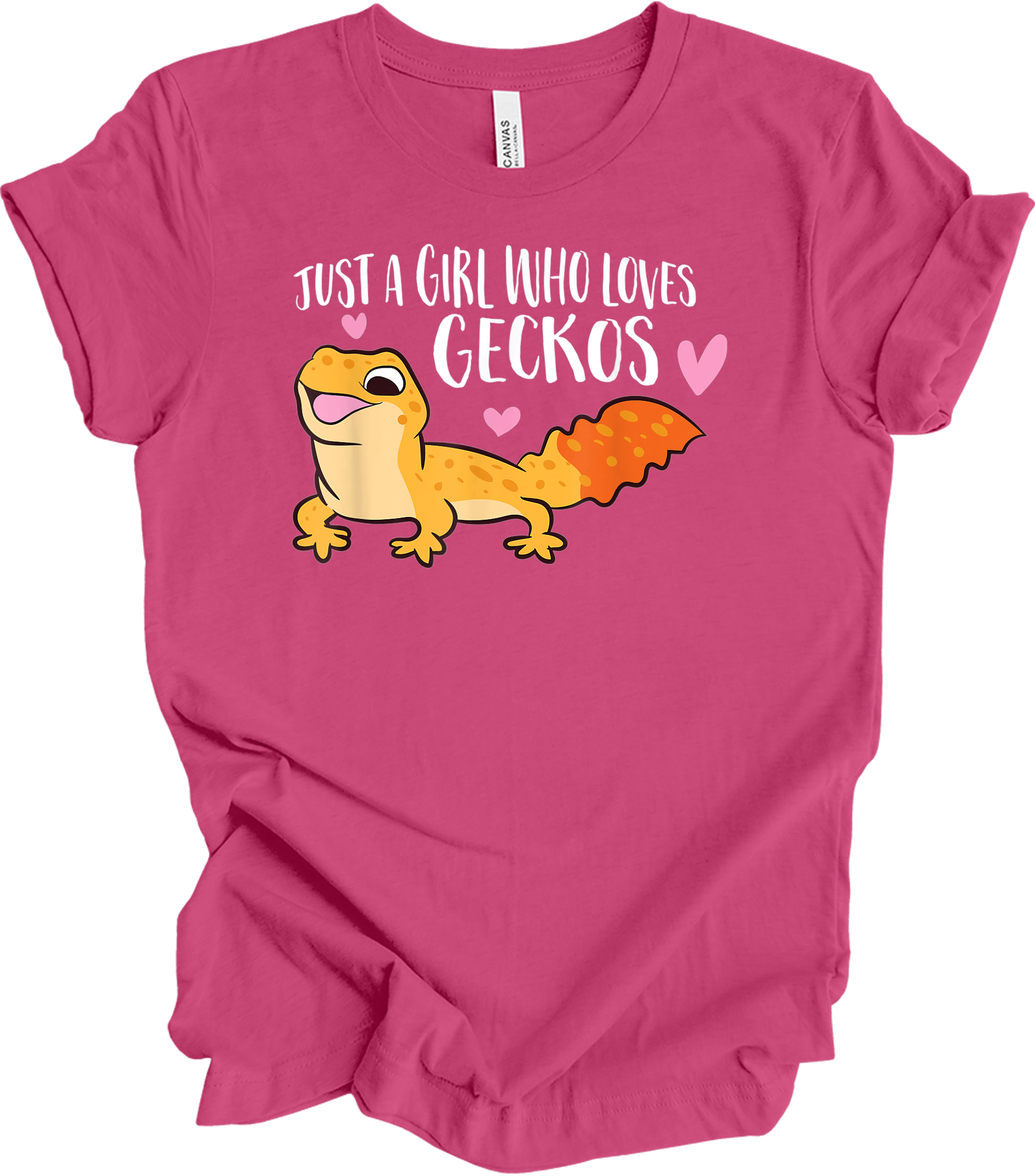 Just a Girl Who Loves Geckos T-Shirt in Berry