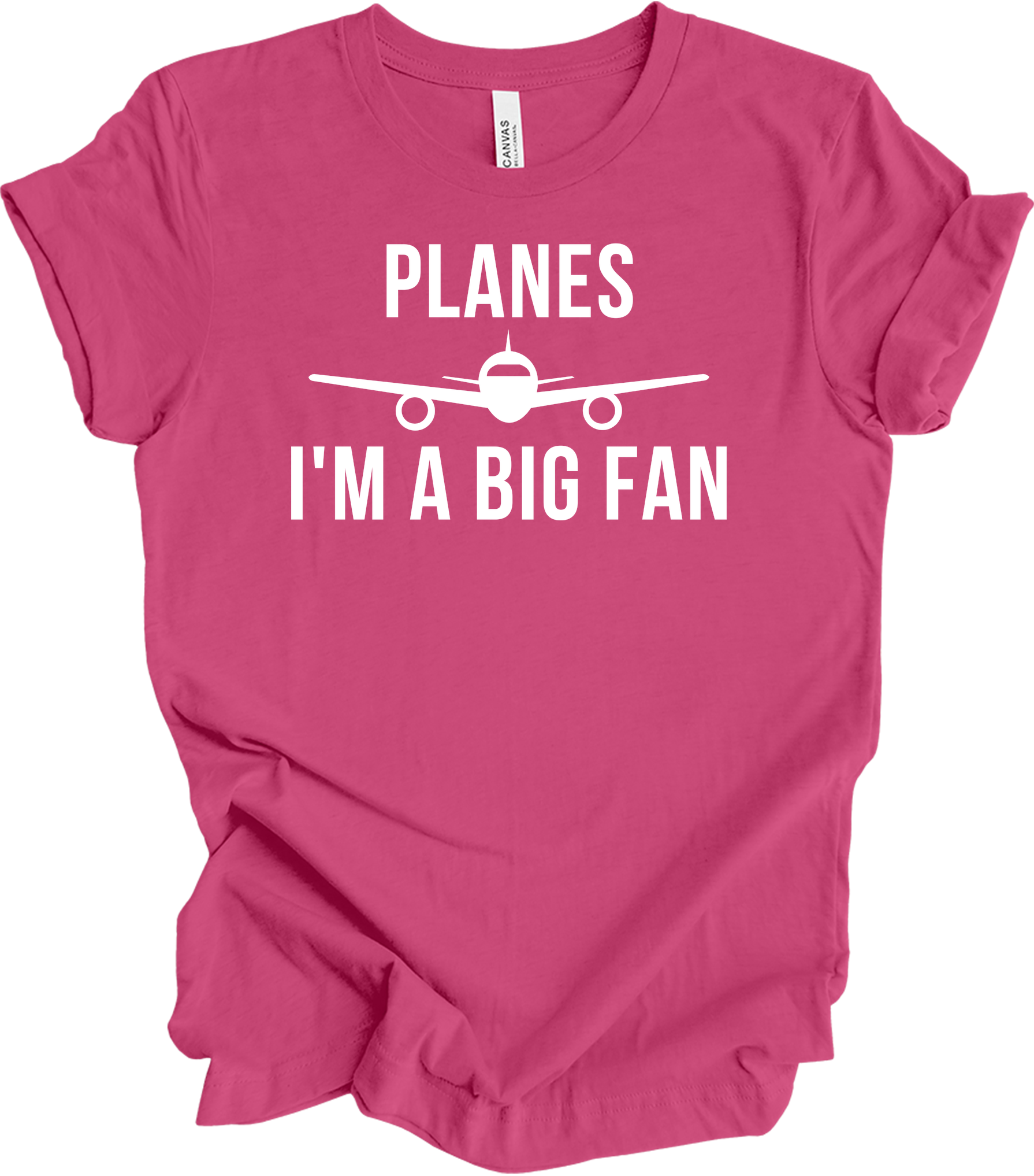 Planes I'm A Big Fan T-Shirt in Berry