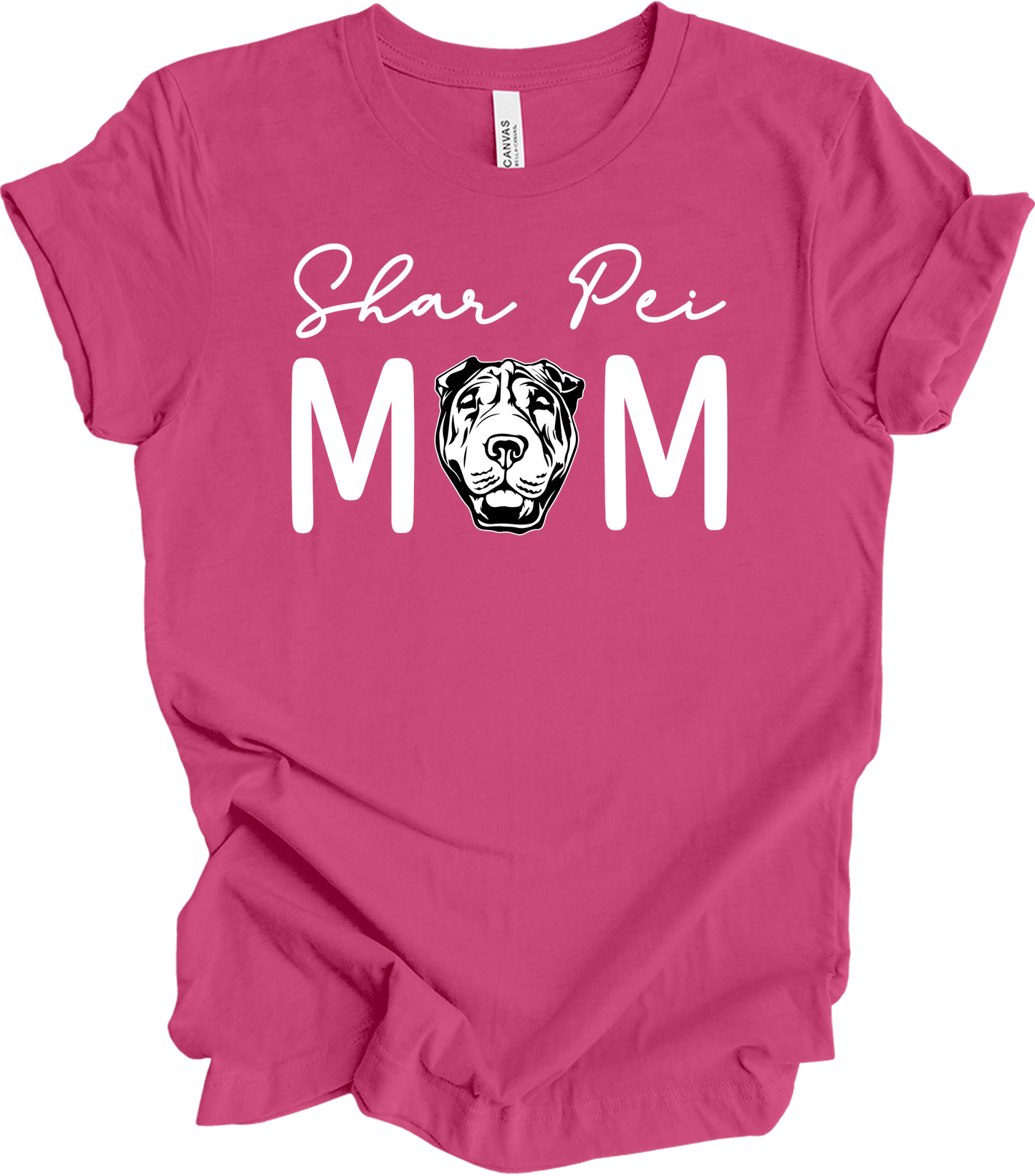 Shar Pei Mom Gift T-Shirt in Berry