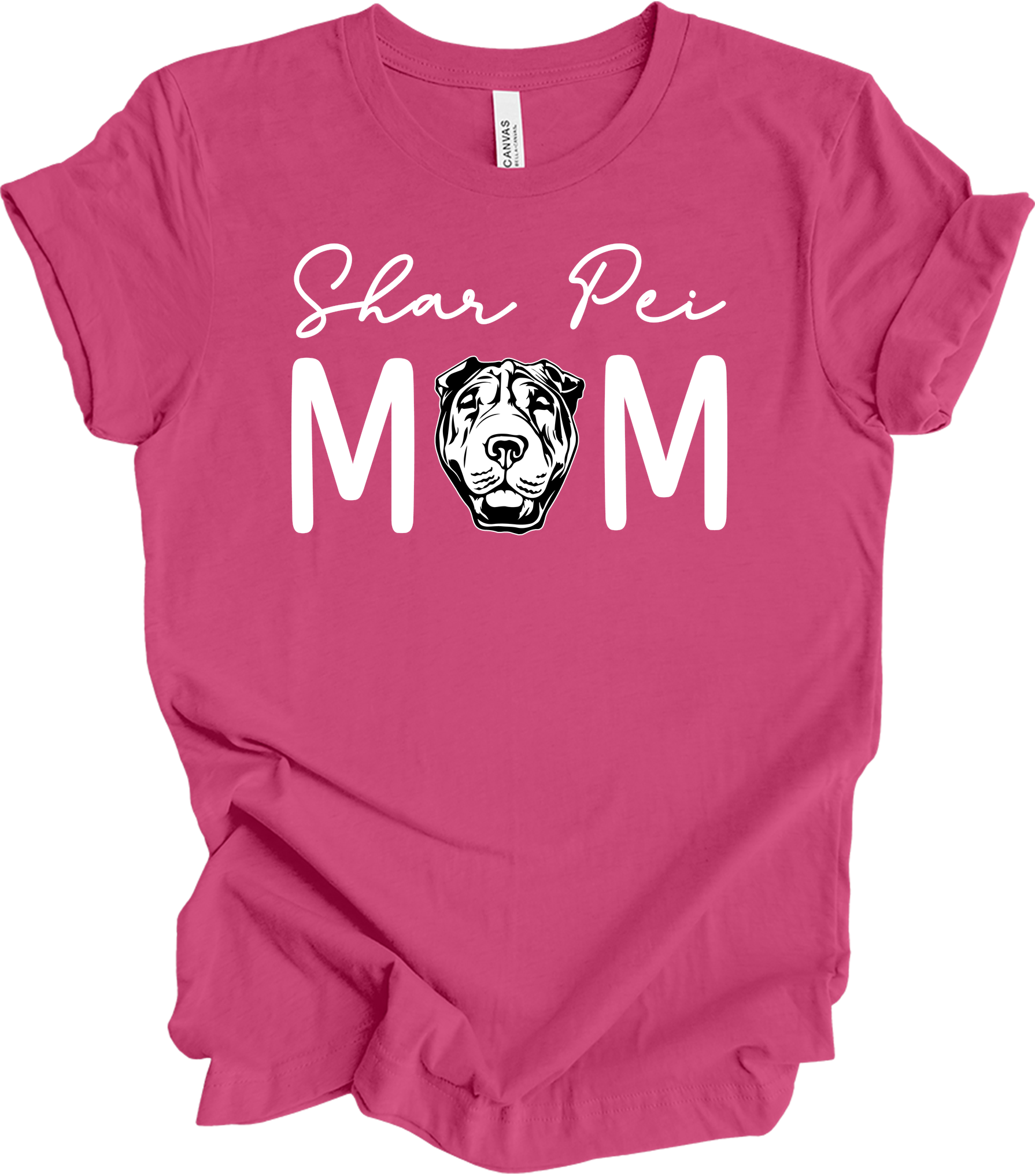 Shar Pei Mom Gift T-Shirt in Berry