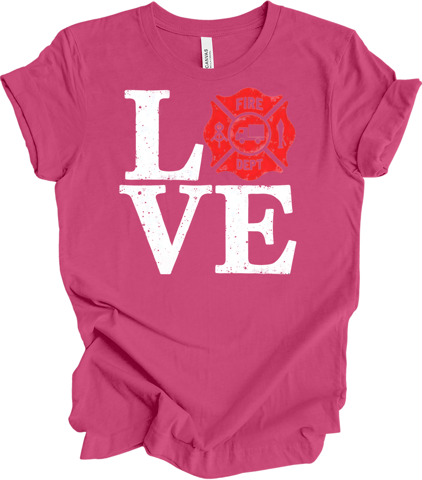 LOVE Fire Dept Las Vegas T-Shirt in Berry