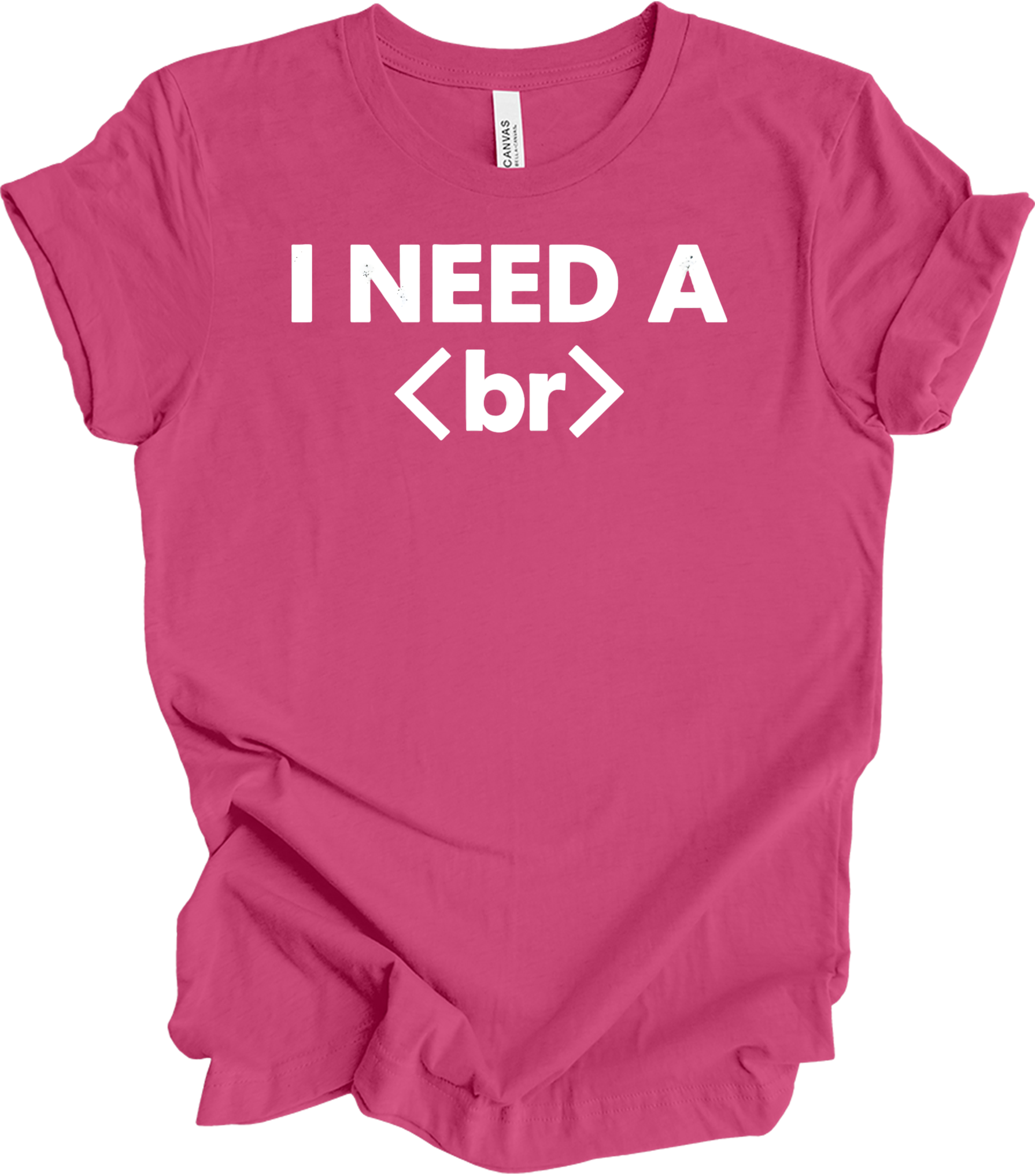I Need a Break <br> Coder T-Shirt in Berry