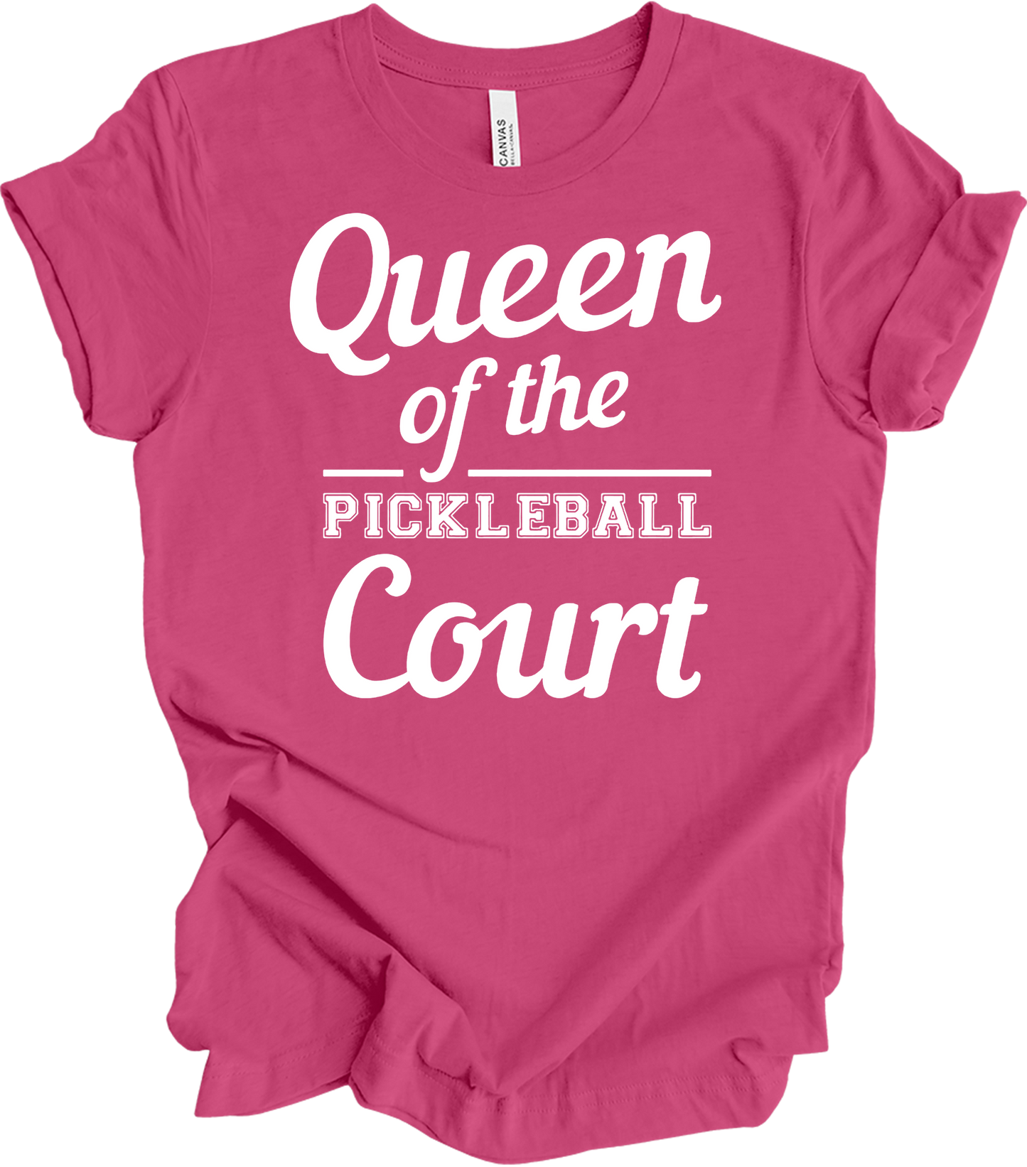 Pickleball Queen of the Court T-Shirt in Berry