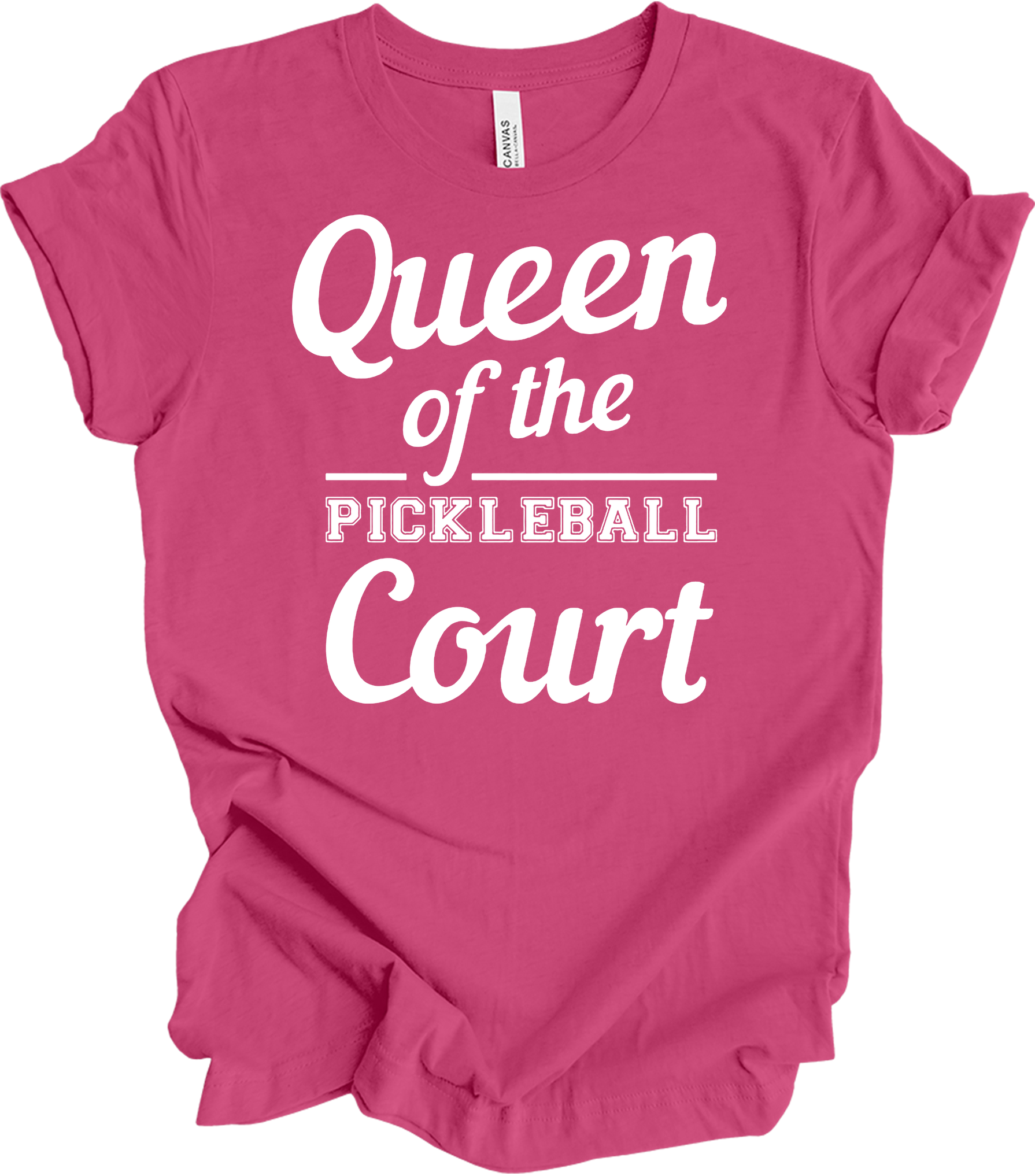 Pickleball Queen of the Court T-Shirt in Berry