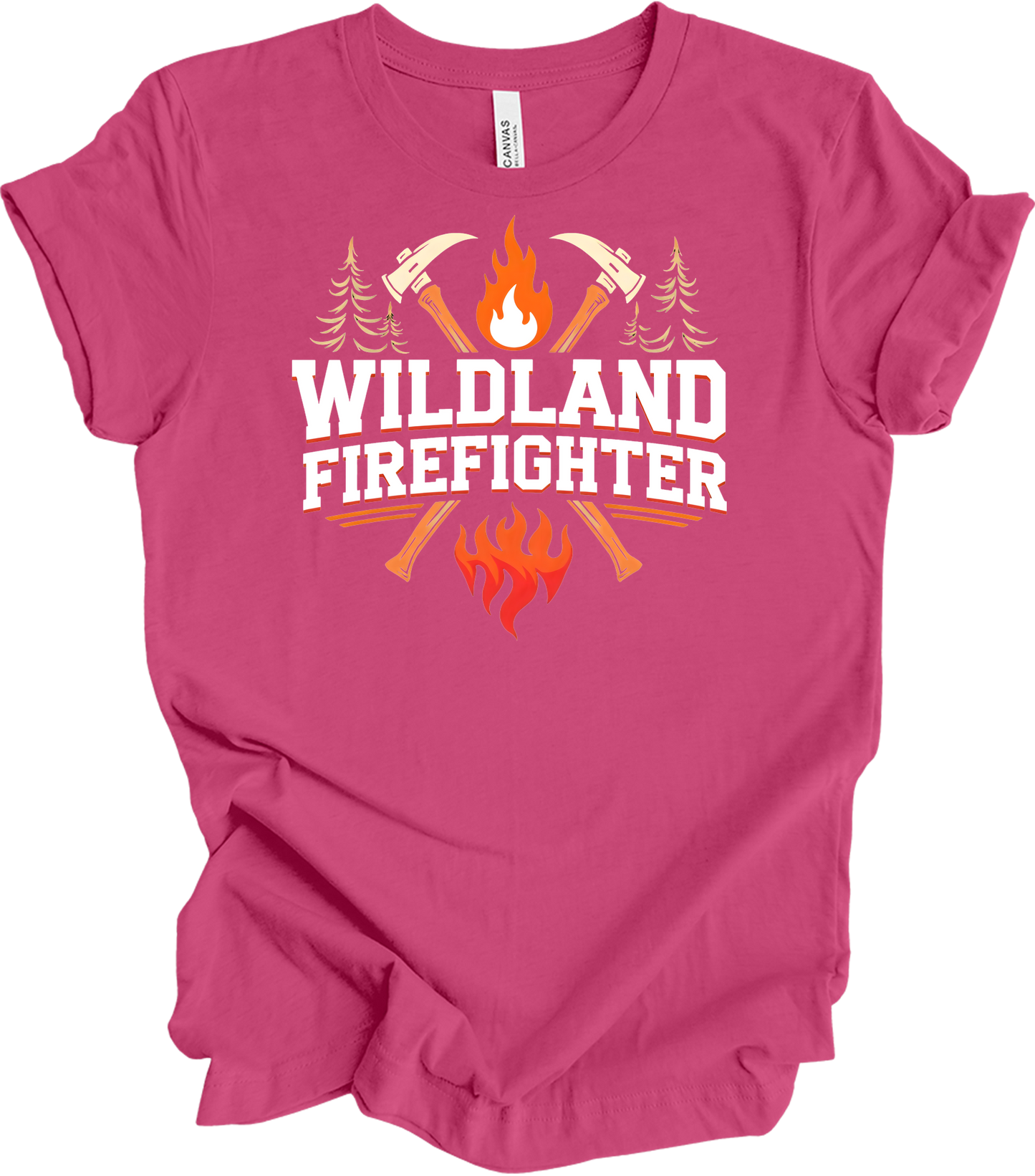 Wildland Firefighter T-Shirt in Berry