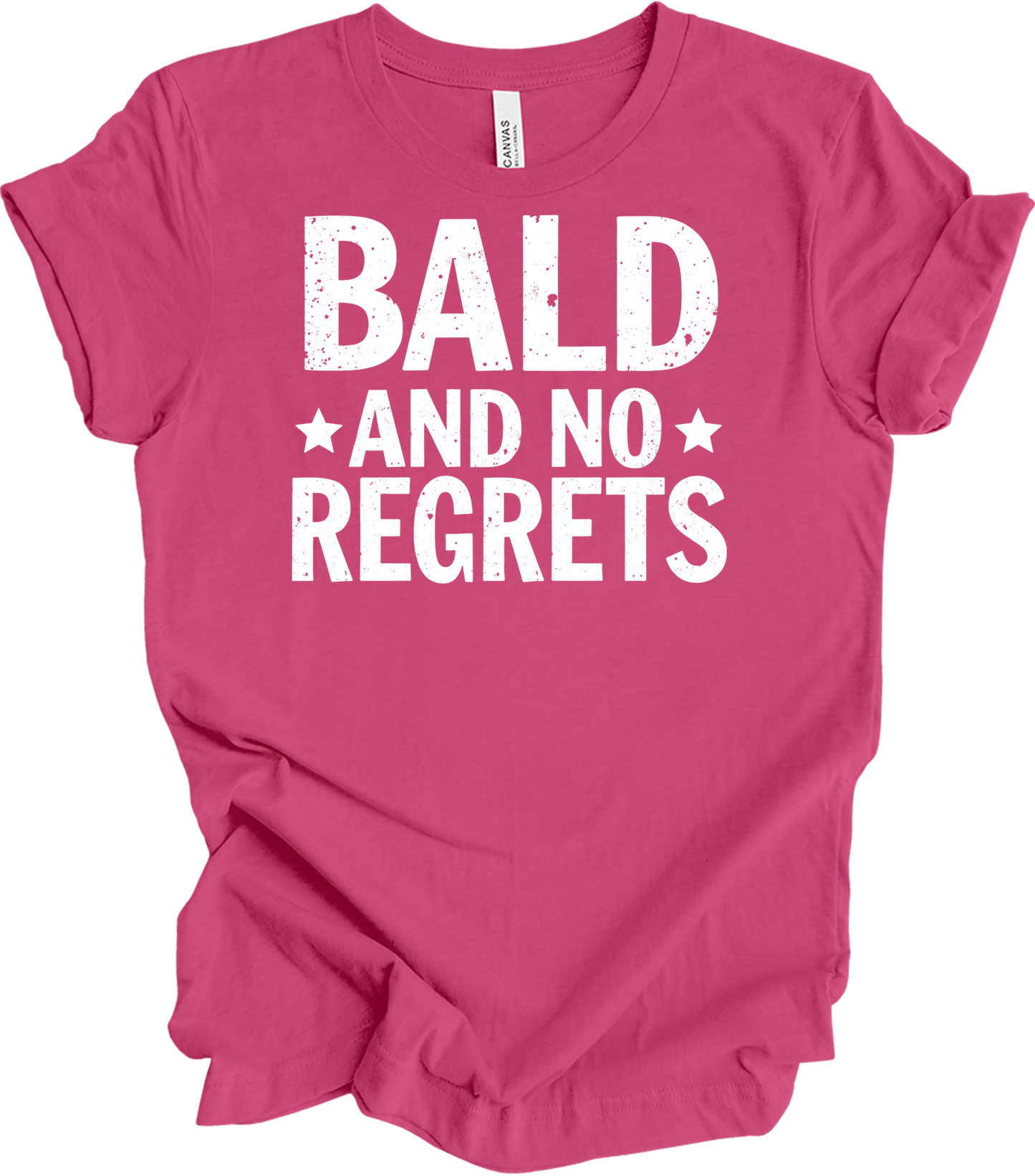 Bald and No Regrets T-Shirt in Berry