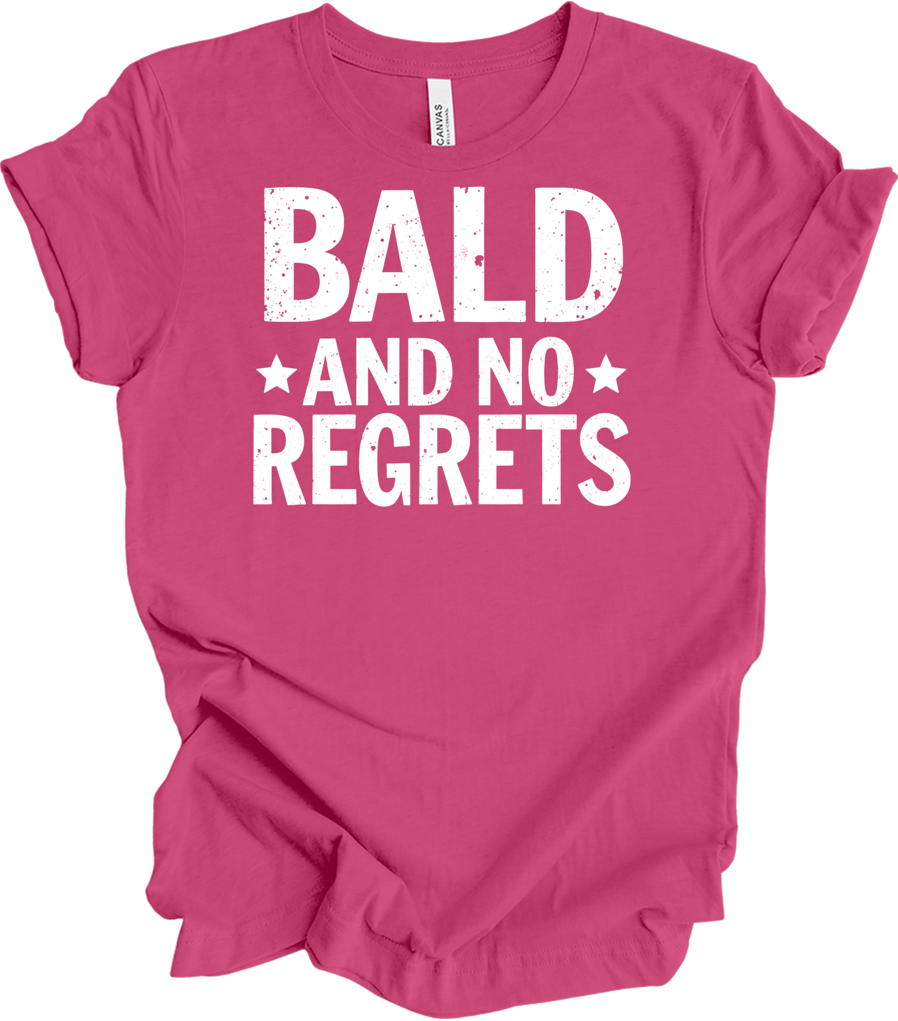 Bald and No Regrets T-Shirt in Berry