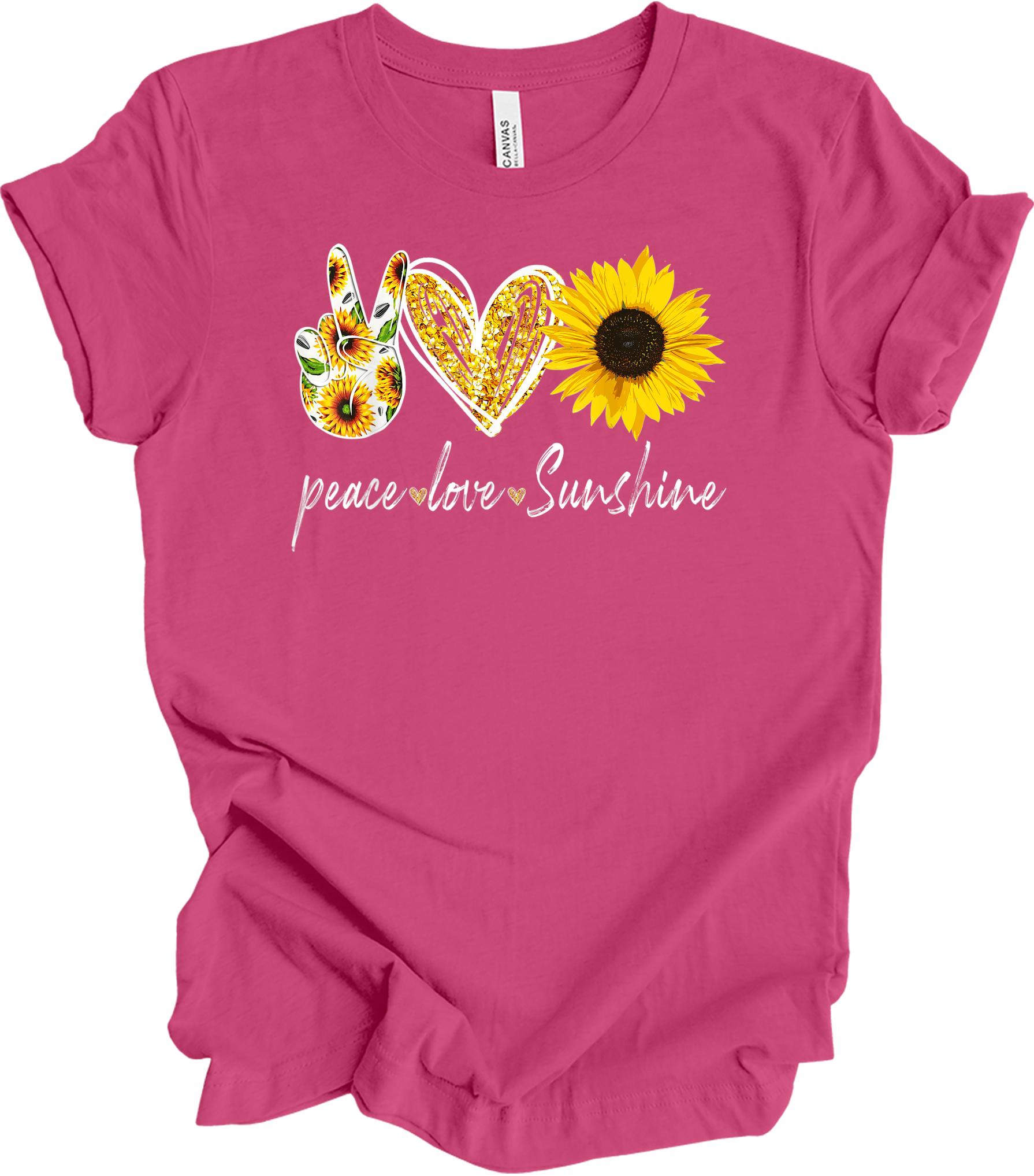 Peace Love Sunshine T-Shirt in Berry