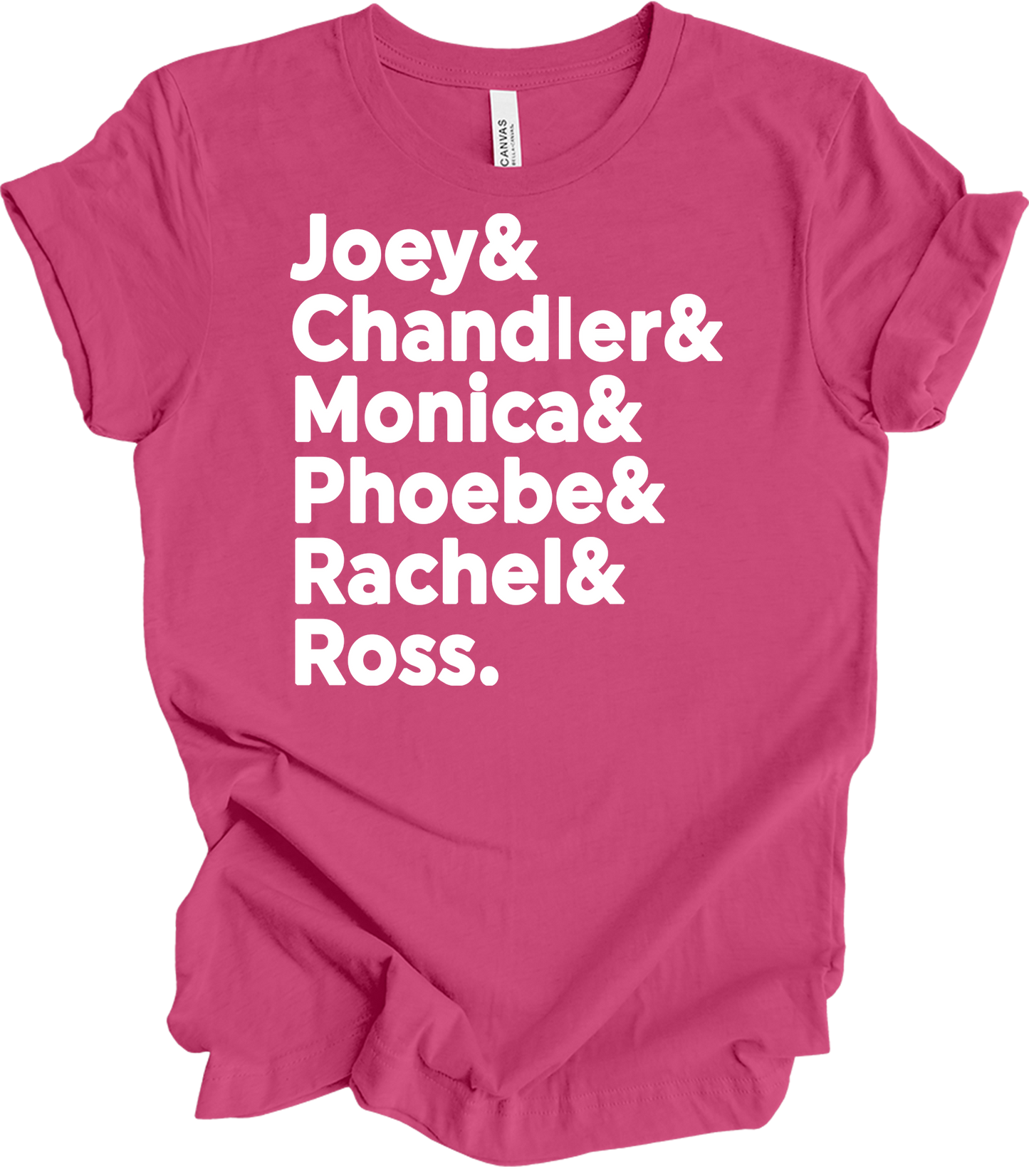 Friends Names List T-Shirt in Berry